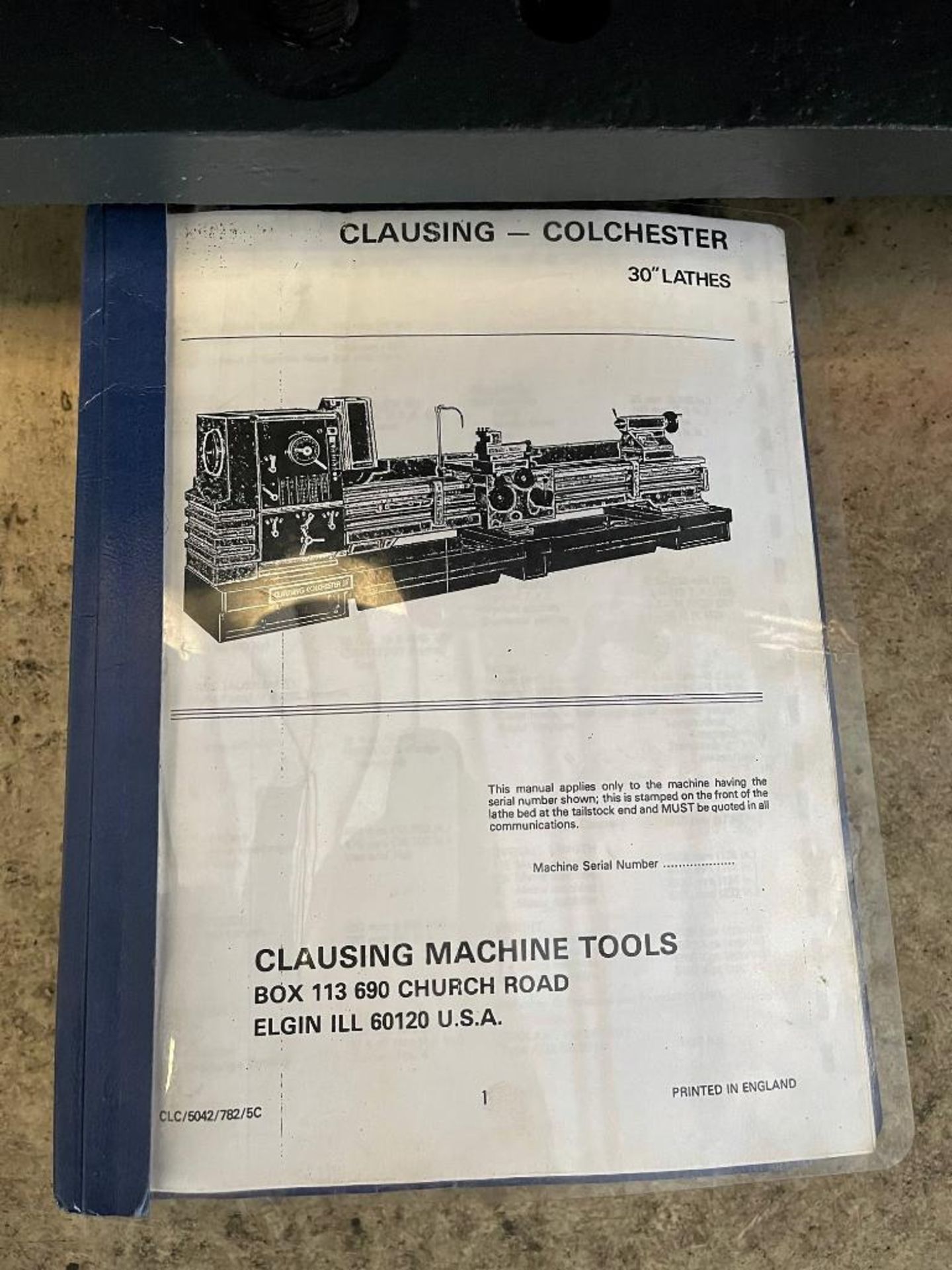 Clausing Colchester 30"/41" x 120" gap bed lathe - Image 13 of 13