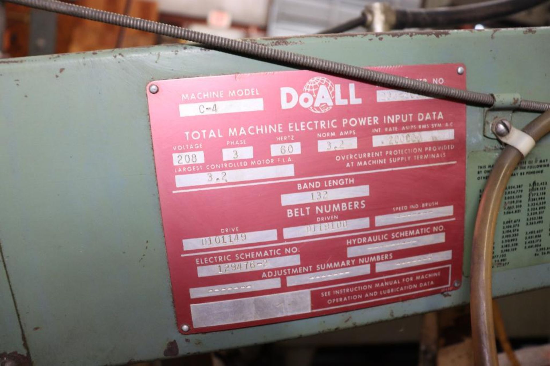 DoAll C-4 12" x 9" horizontal band saw - Image 6 of 7