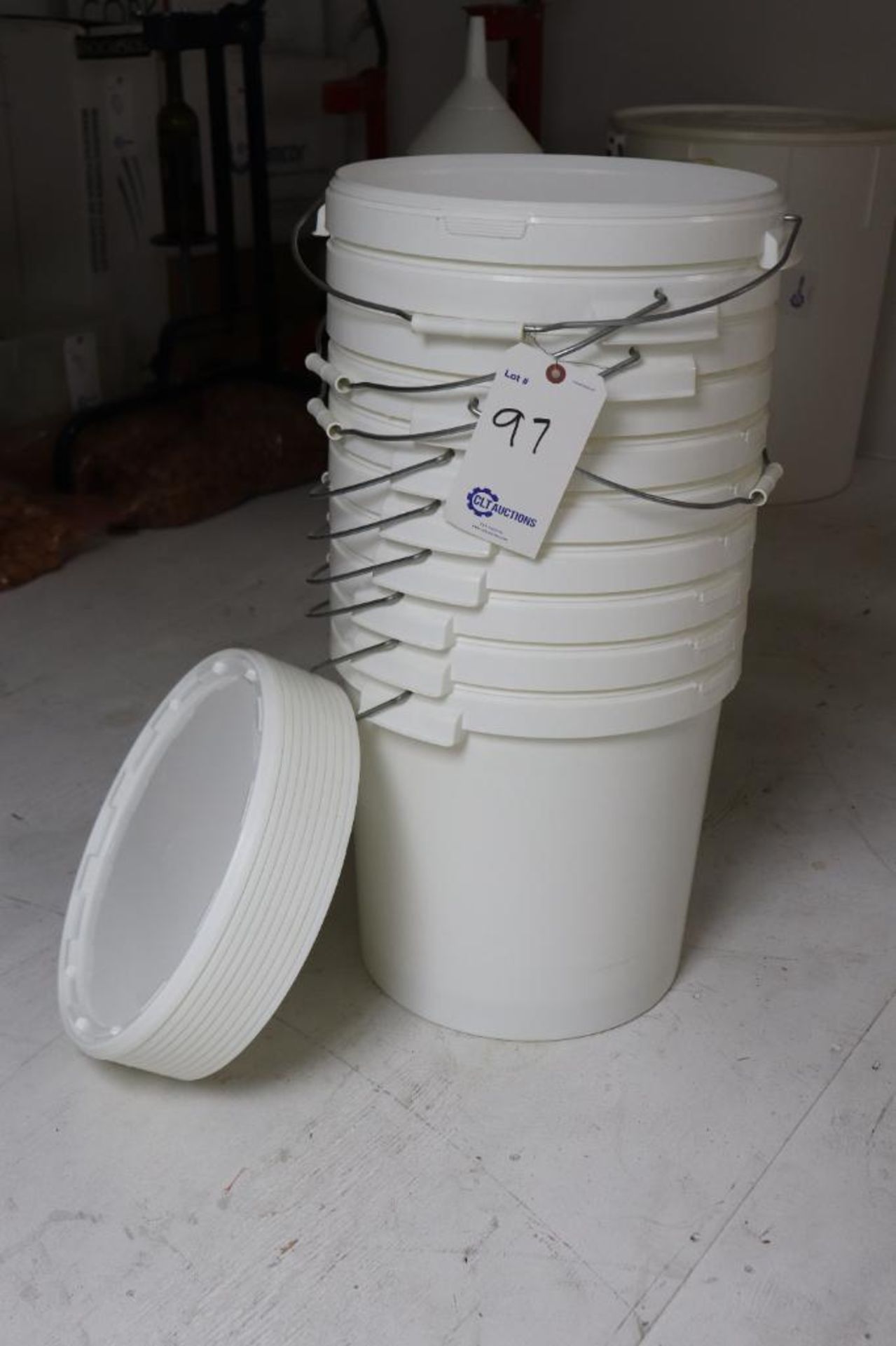 Plastic buckets 14.5" height 14" diameter
