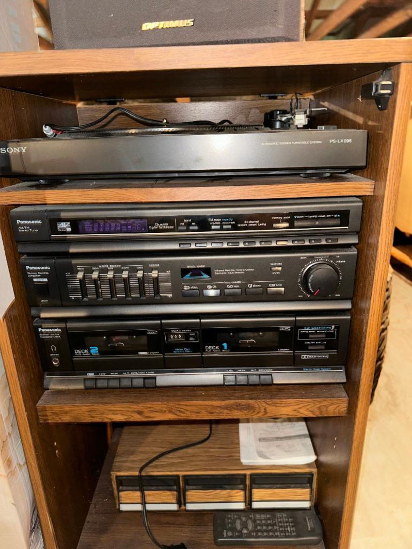Vintage Sony stereo system w/ speakers - Image 4 of 9