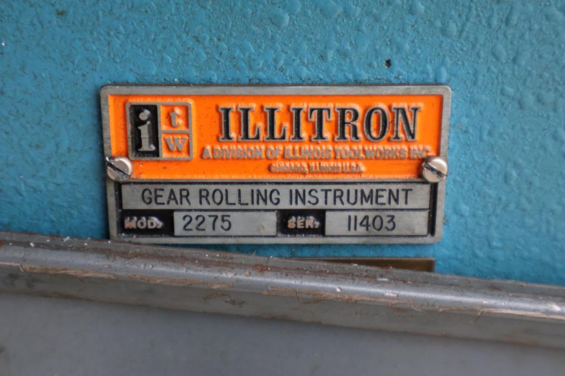 Illitron 2275 gear rolling instrument w/cart - Image 9 of 12