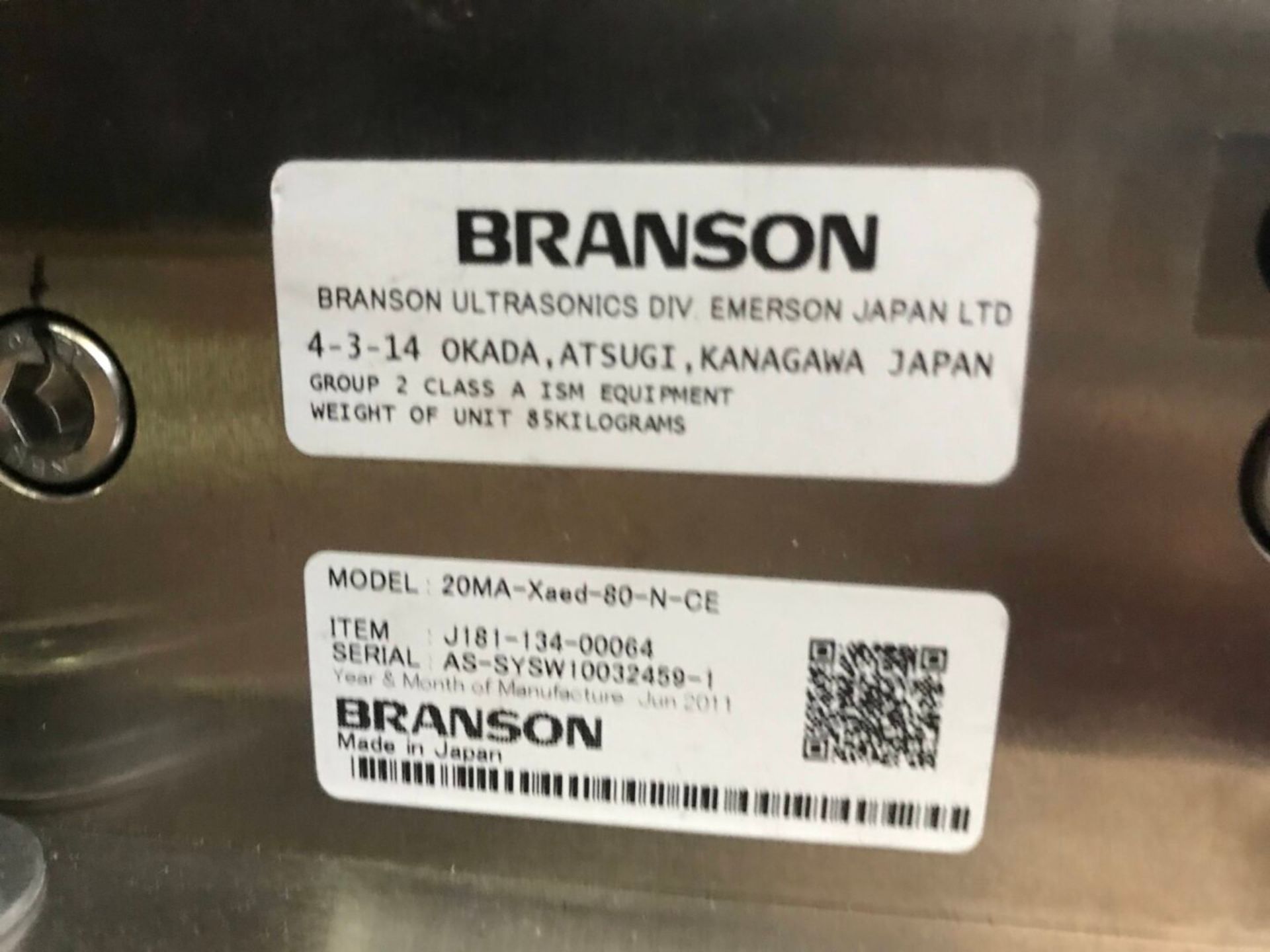 Branson Ultrasonic Welder 20MA-Xaed-80-N-CE - Image 7 of 8
