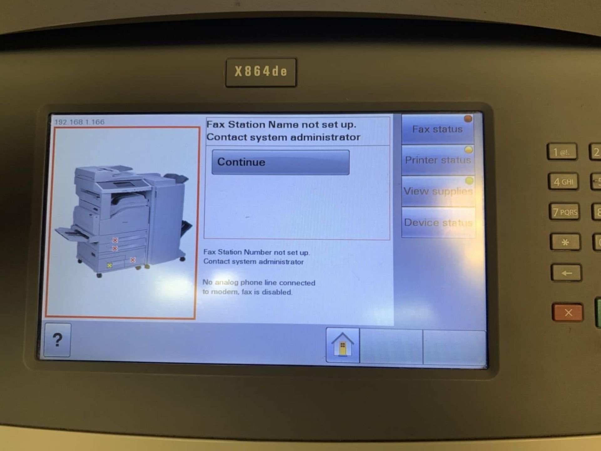 Lexmark Multifunction Printer w/ Finisher X864de - Image 9 of 15