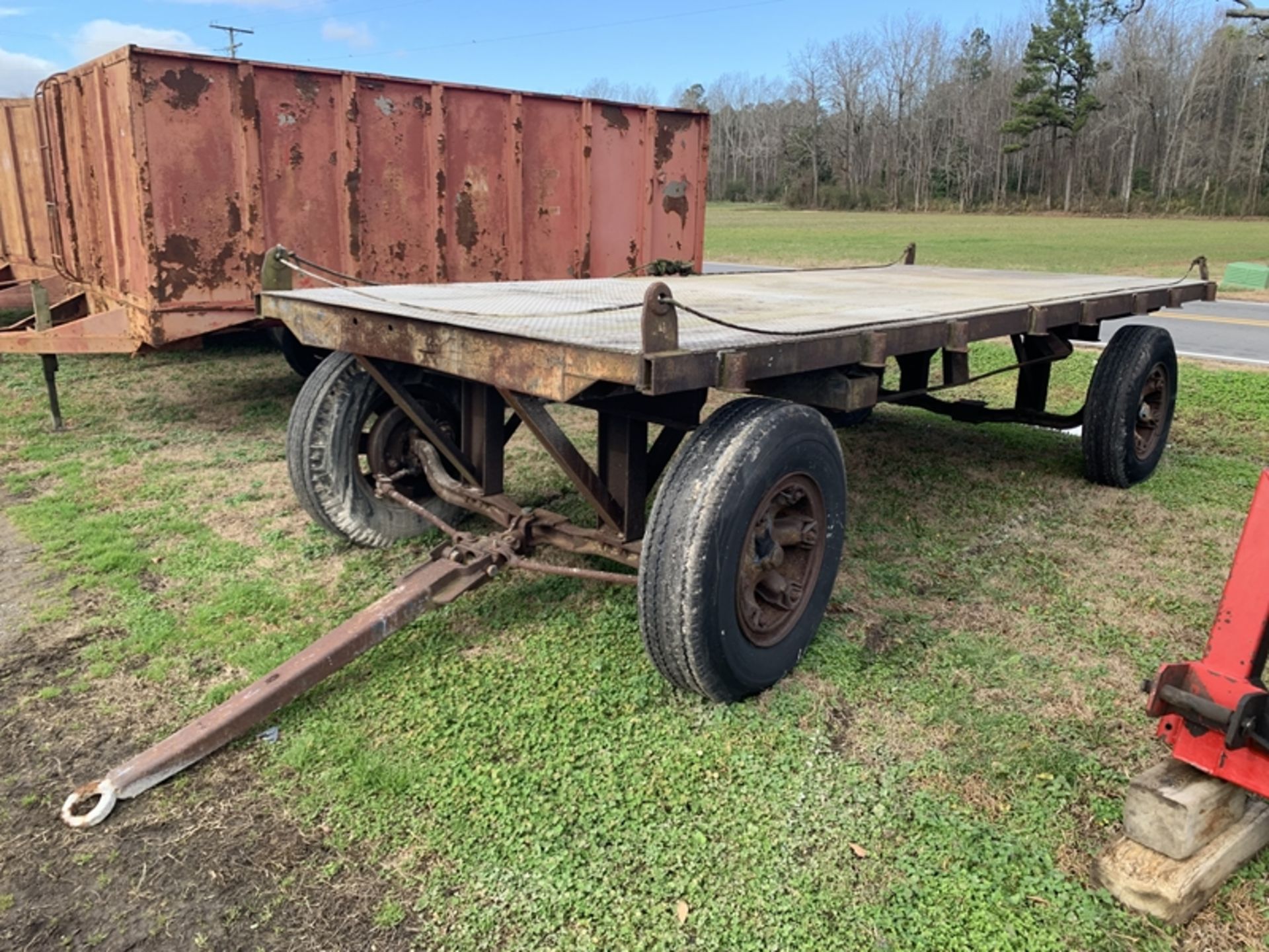 Steel flat top trailer