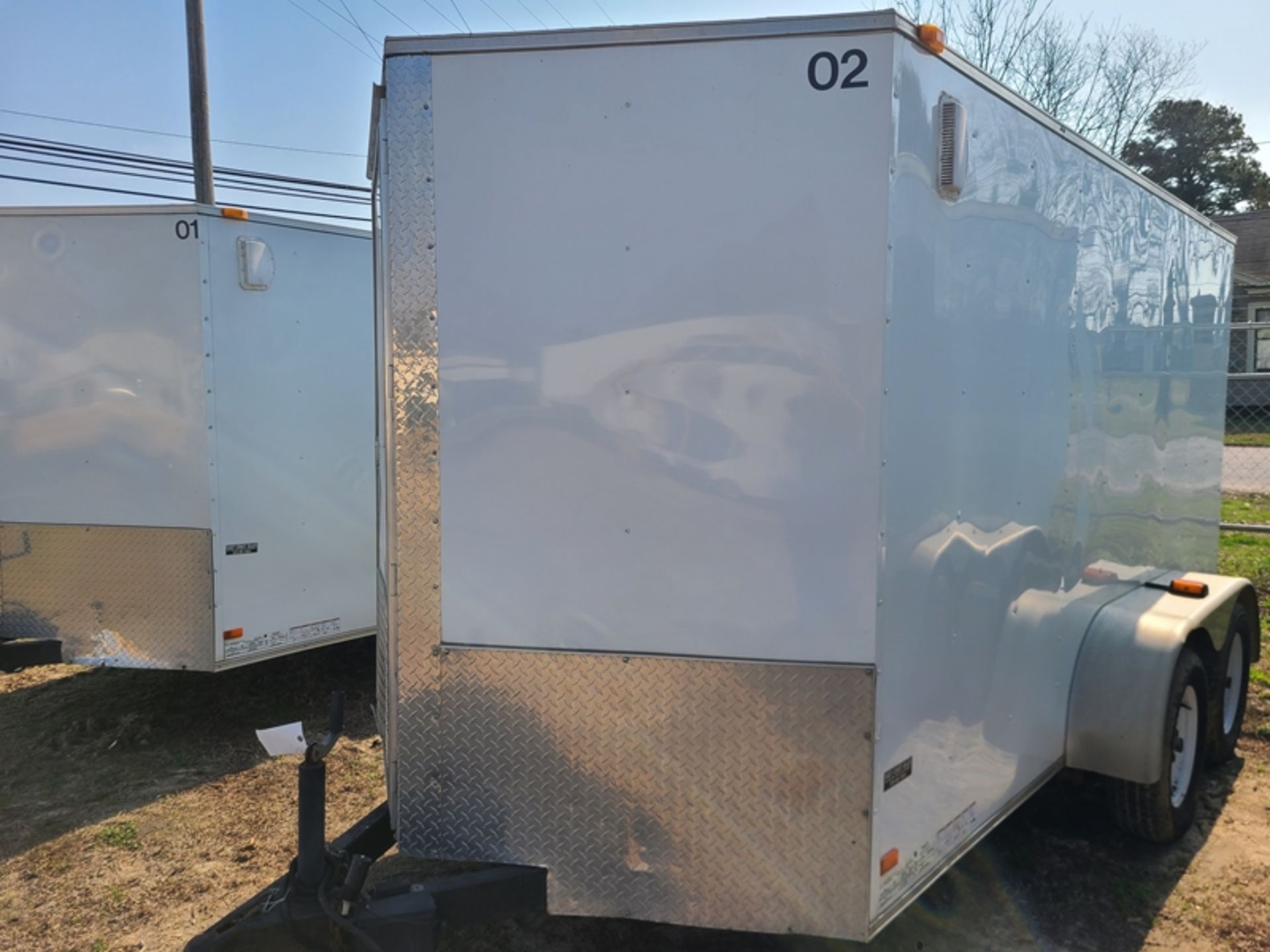 2018 COVERED WAGON 6'X12' dual-axle, V-nose, enclosed trailer, ramp door - VIN: 53FBE1220JF036770 - Image 6 of 6