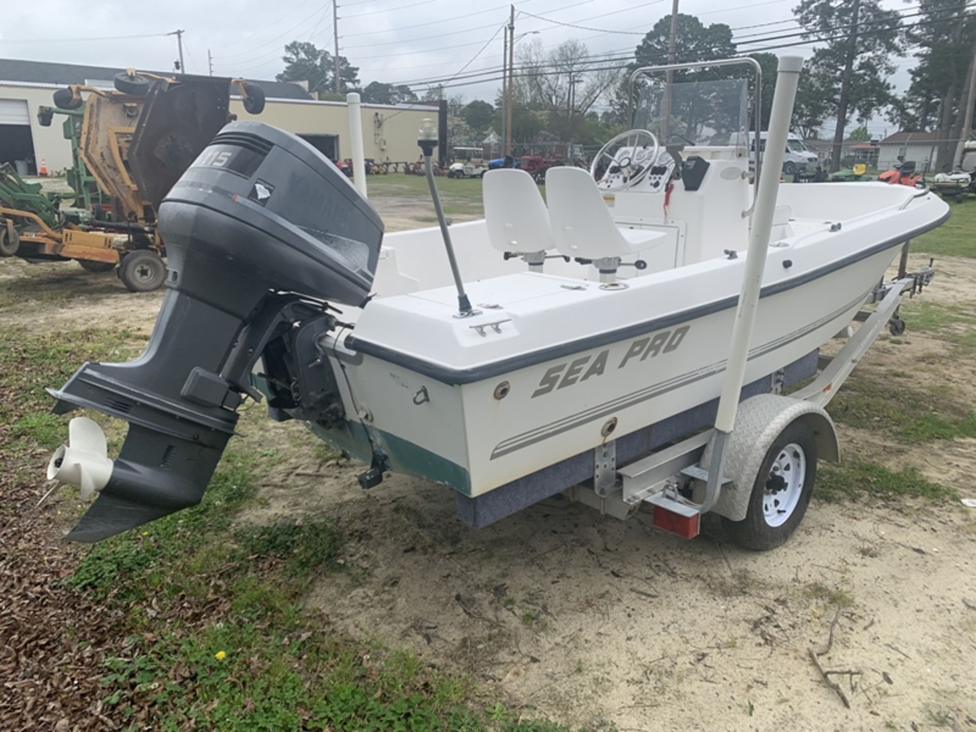 2003 SEA PRO 170 17' fiberglass center console with Yamaha 115 and trailer - HULL ID - PIOLB978K203 - Image 3 of 9
