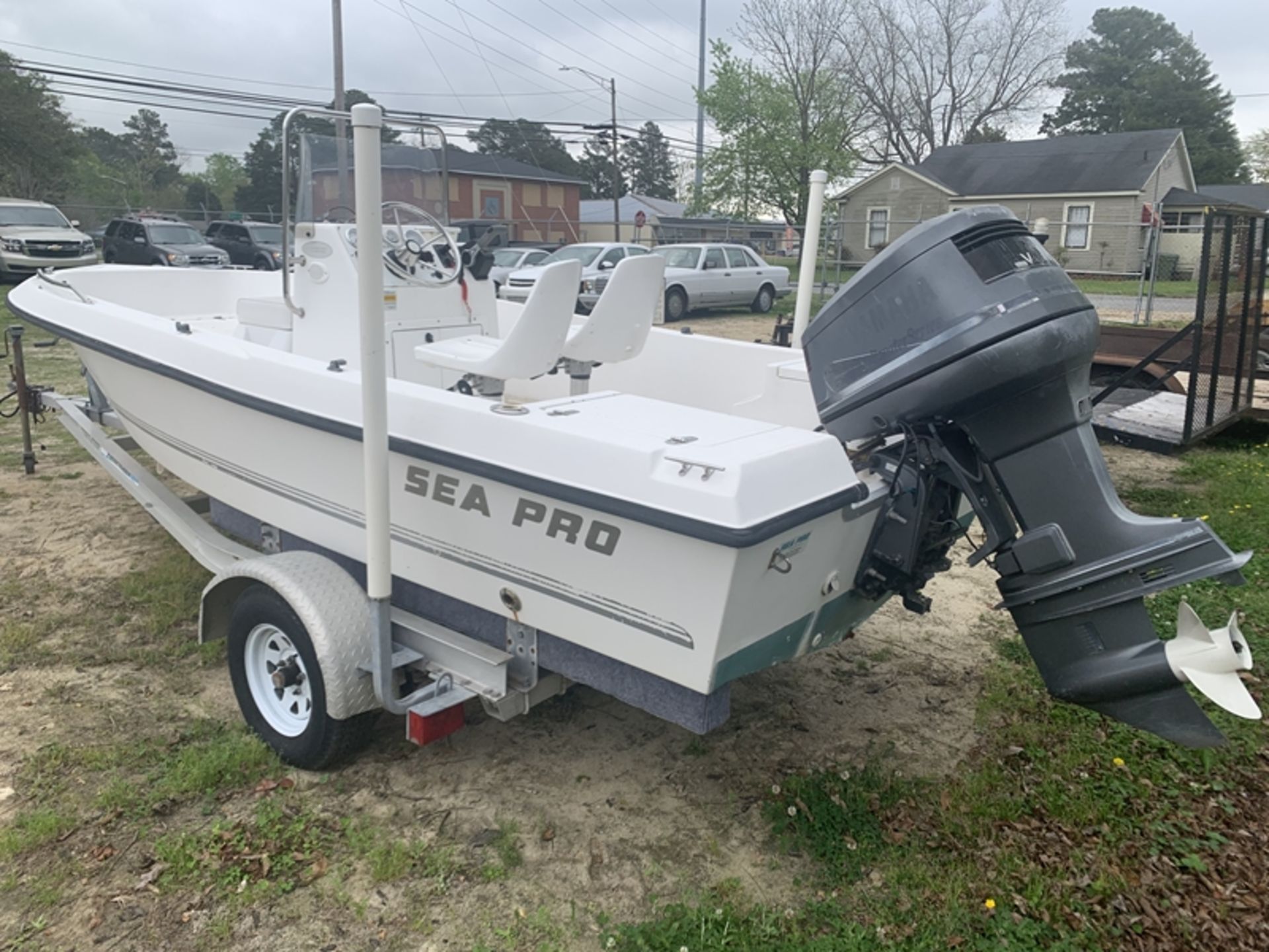 2003 SEA PRO 170 17' fiberglass center console with Yamaha 115 and trailer - HULL ID - PIOLB978K203 - Image 4 of 9