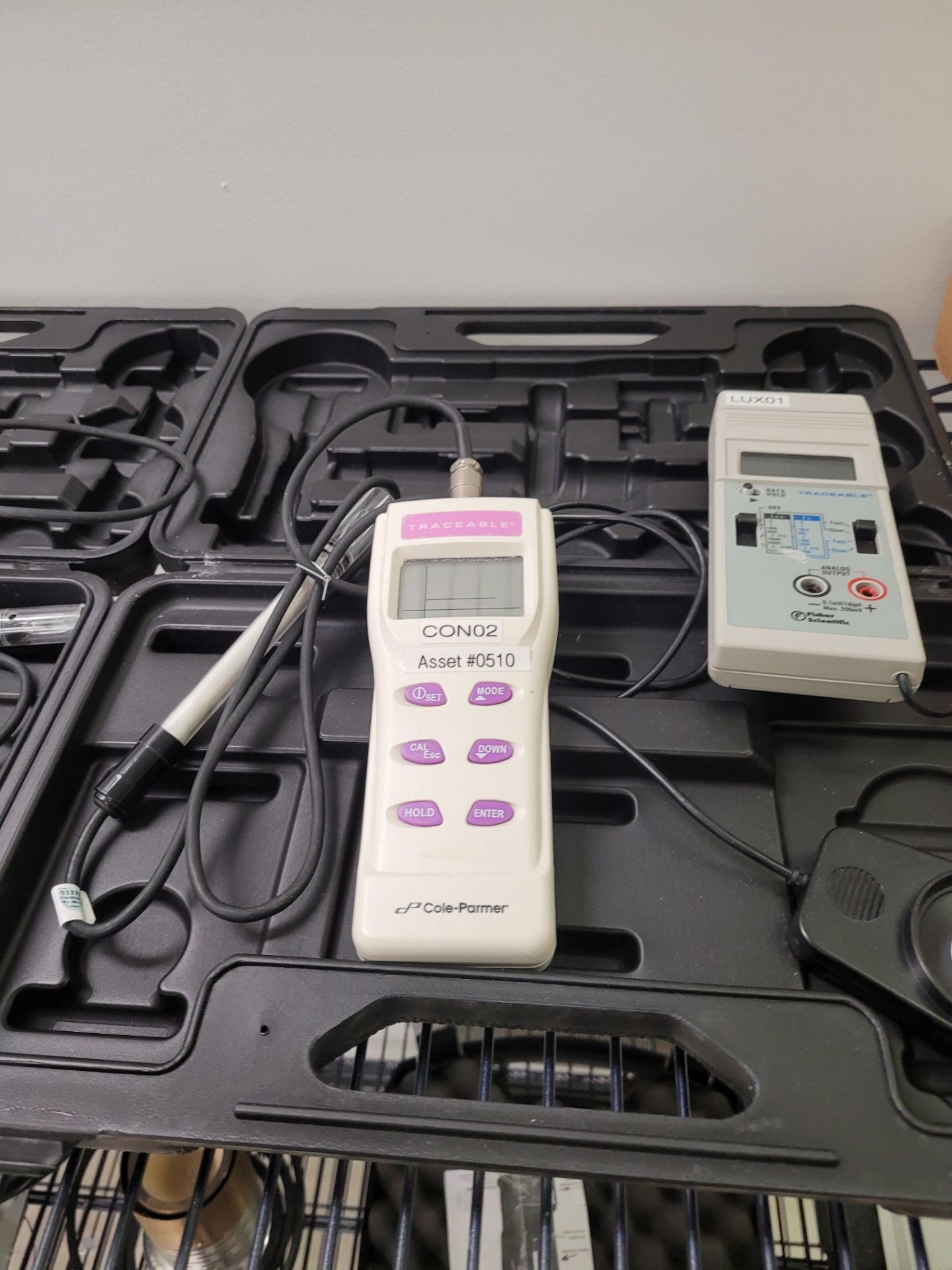 Lot of COLE-PARMER Traceable Portable Conductivity Meter and FISHER SCIENTIFIC Traceable Dual-Range