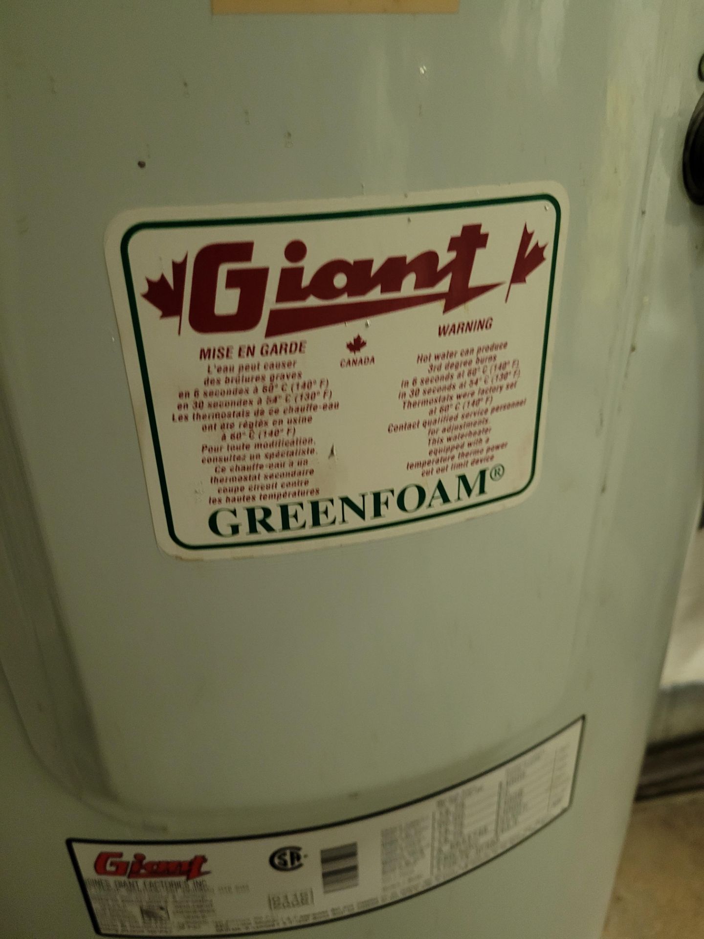 GIANT hot water tank mod. 172ETE-3F5M, ser. A-4643748 - Image 2 of 3