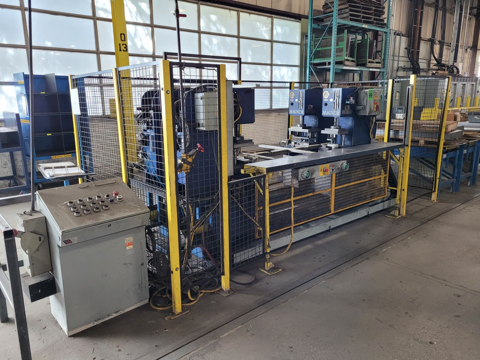 4-Head MAGNUM Punch Press System w/ (4) mod. HBH-6B, 6.14T C-Frame Hyd. Punch Presses, 12" x 14" Bed