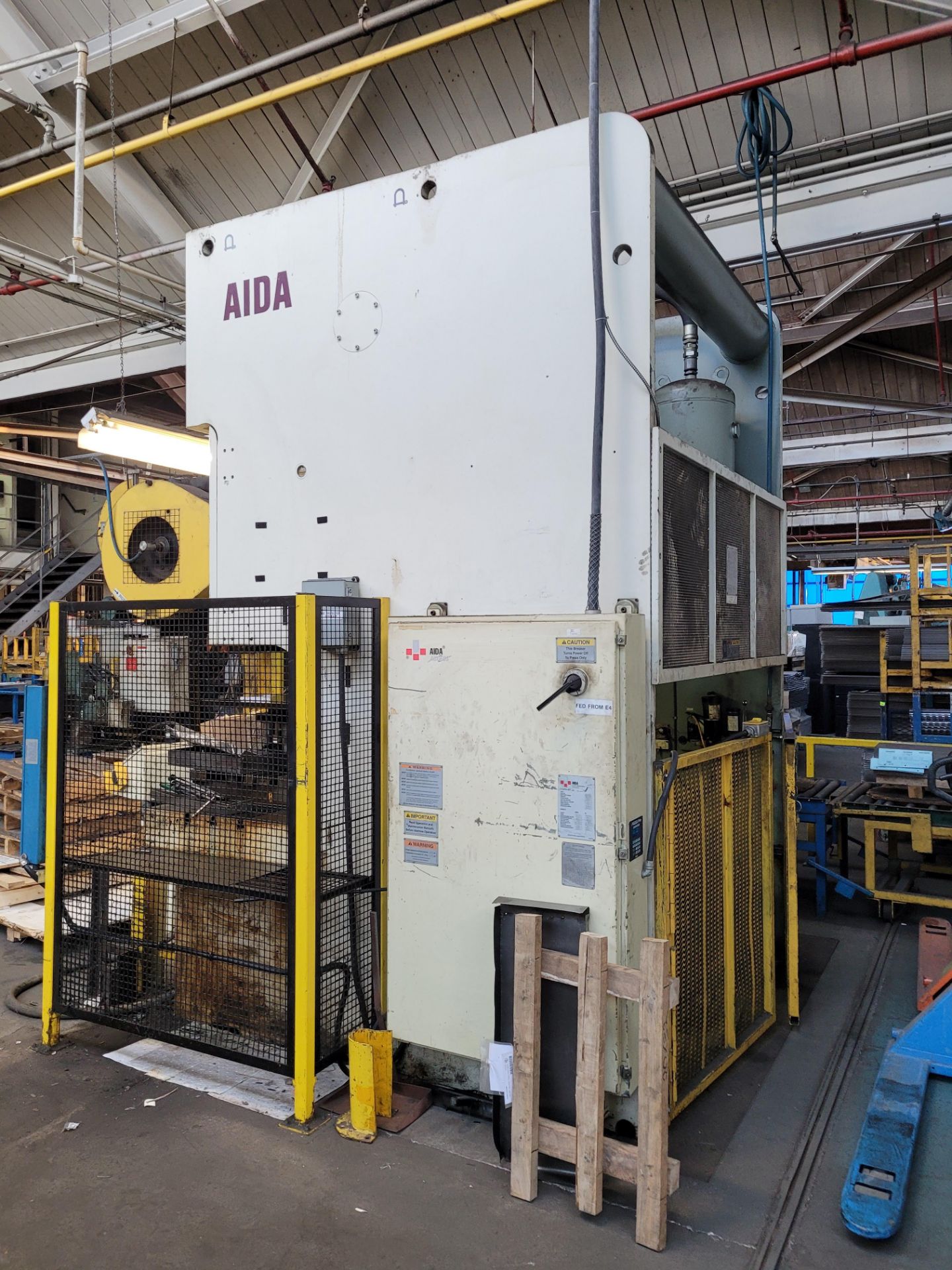 AIDA 220 Ton Gap Frame Punch Press, Mech, mod. NC2-200(2), ser. B0520-0009, 95" x 33" Bed w/ PANELMA - Image 4 of 13