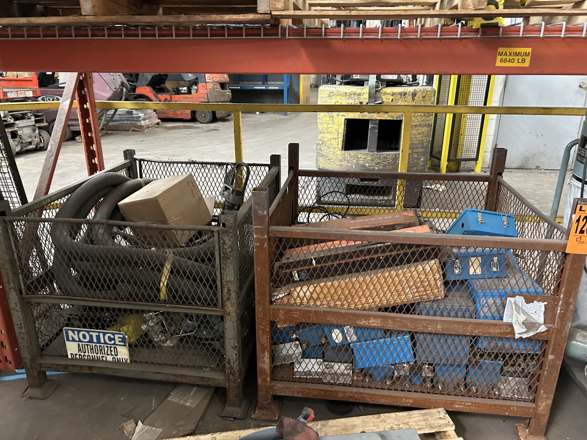 (2) Totes and contents of SPECTRA and METALFORM safety barriers, Microguard units, TAWI Vacuum lifte - Image 2 of 4