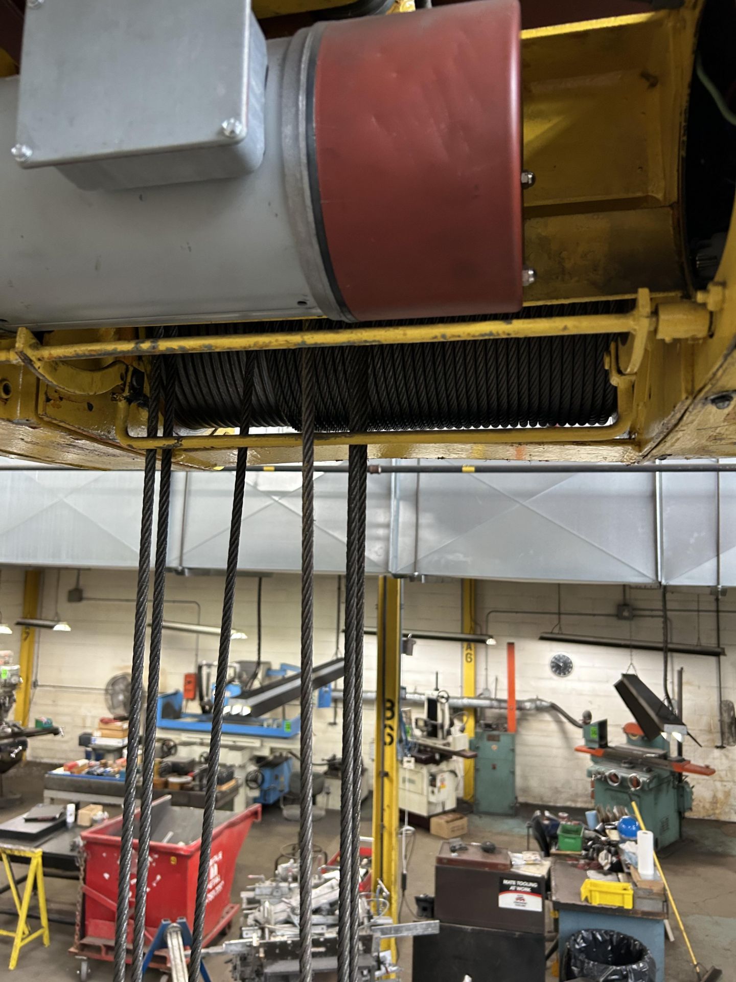 5 Ton Monorail Crane System incl. SHAW-BOX 5-Ton cable hoist mod.3-11275-3, 75 fpm., ser. L3-60677, - Image 4 of 10