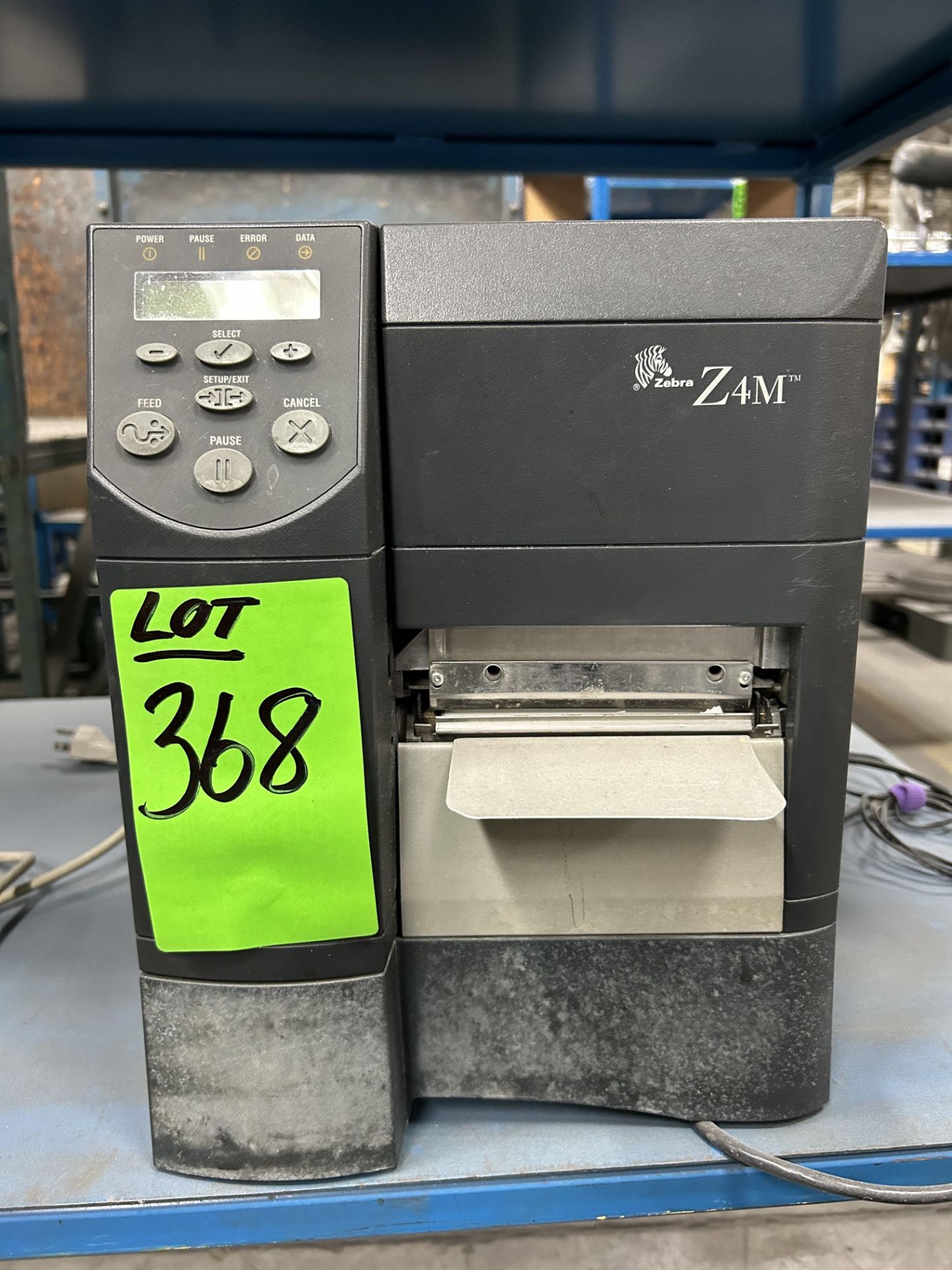 ZEBRA mod. ZM4 industrial label printer, config no. Z4M00-001-0000, ser. 3347645