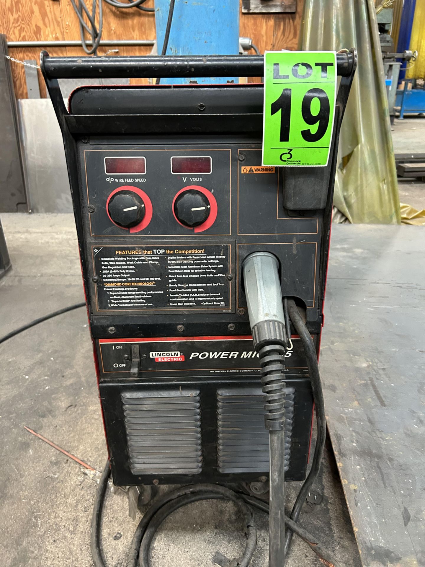 LINCOLN ELECTRIC Power MIG 255 MIG Welder (tank not incl.)