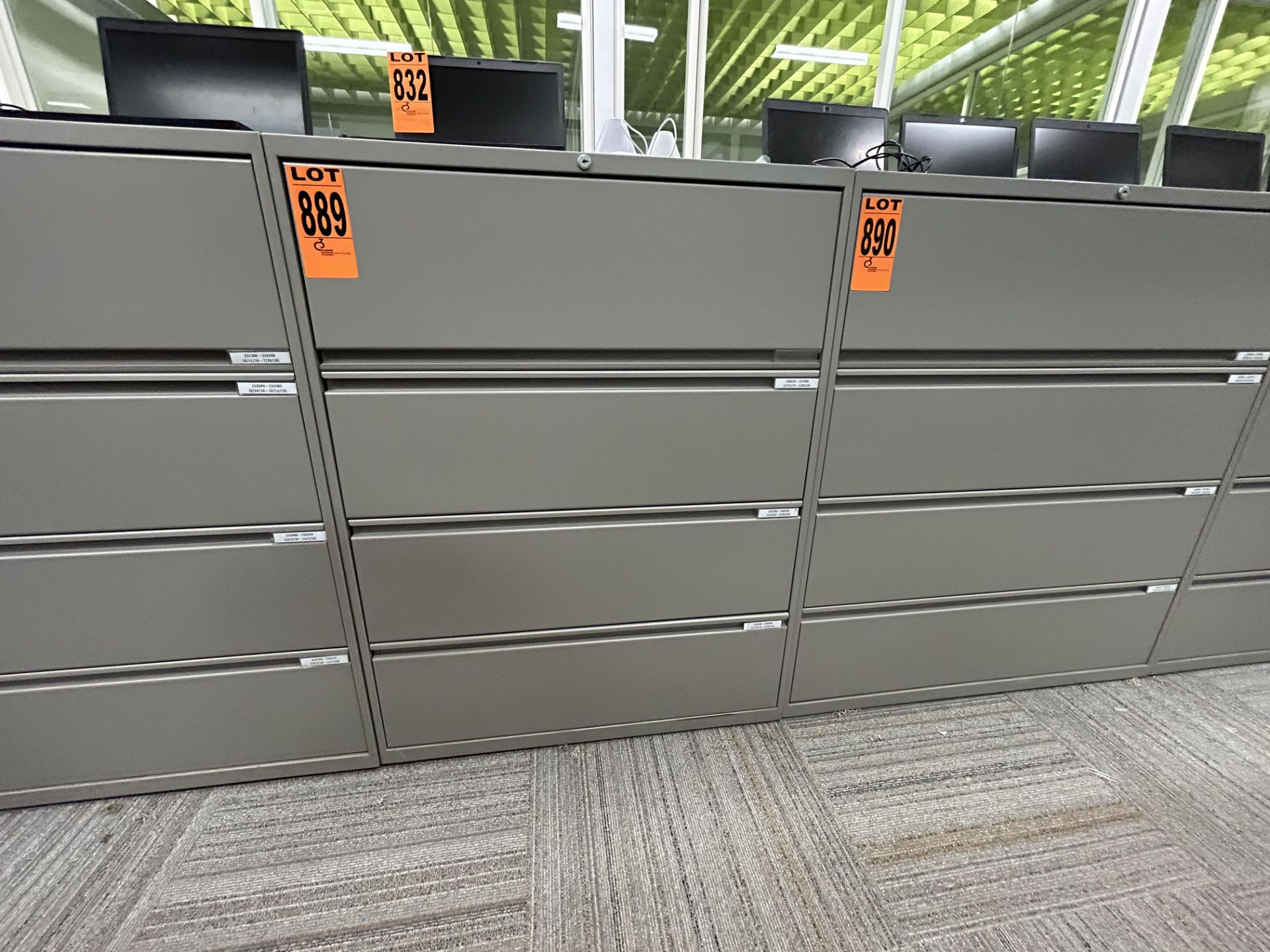 4-level horizontal steel filing cabinet - Image 2 of 2