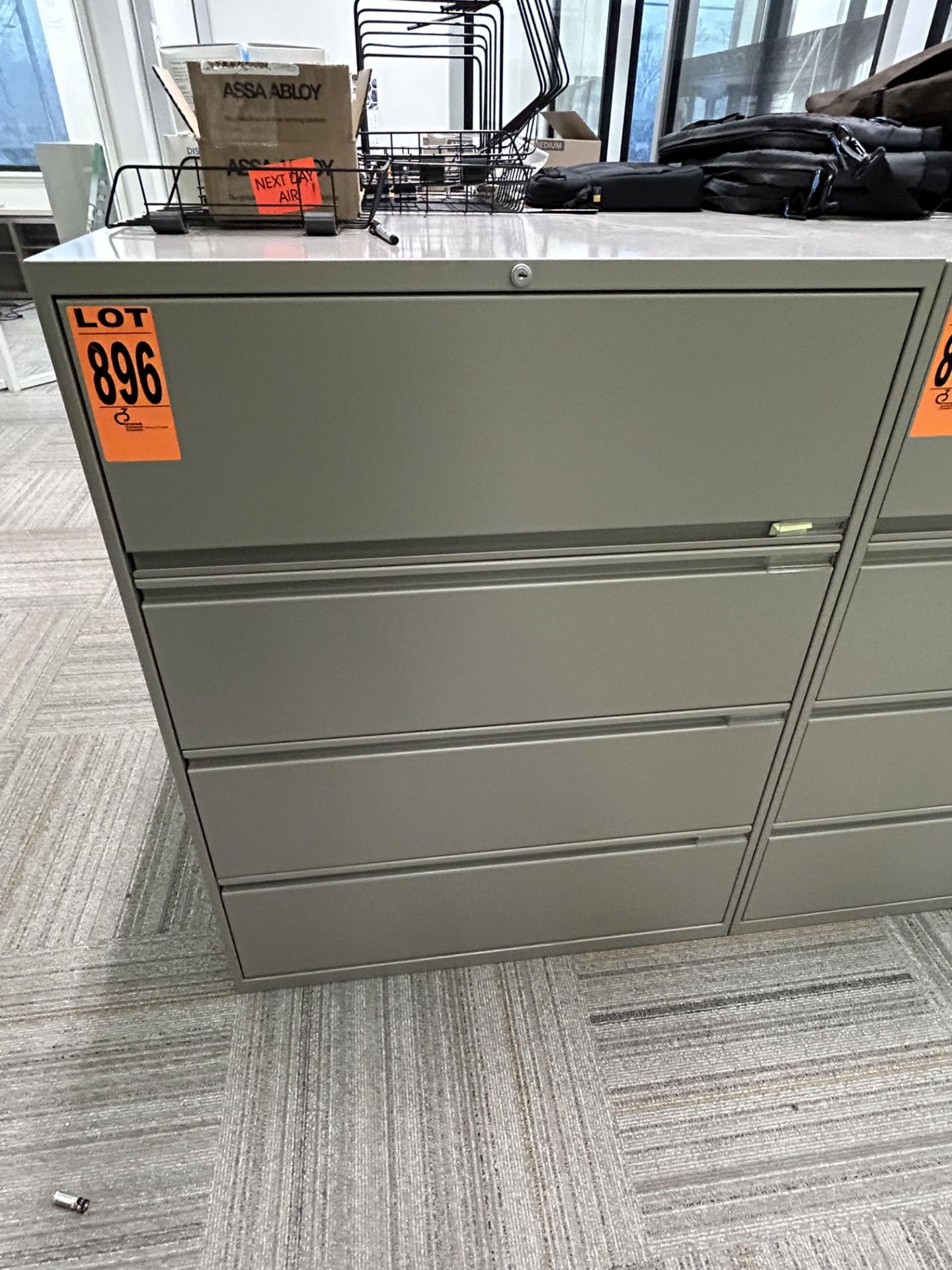 4-level horizontal steel filing cabinet