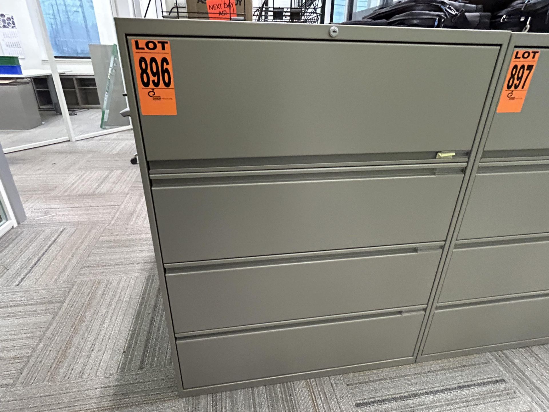 4-level horizontal steel filing cabinet - Image 2 of 2