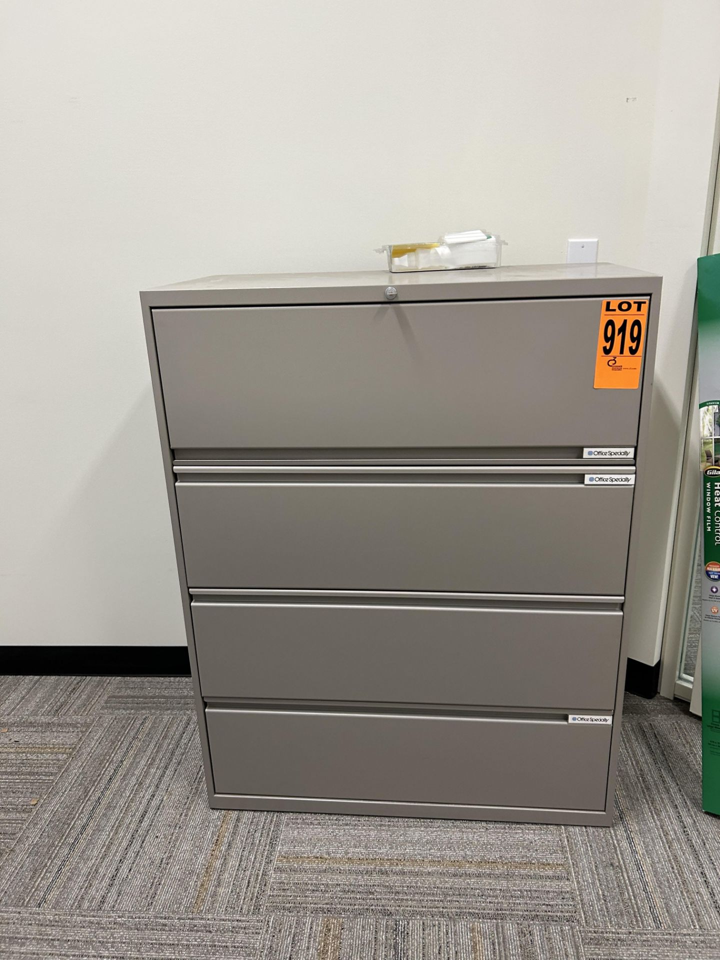 4-Level filing horizontal filing cabinet w/key