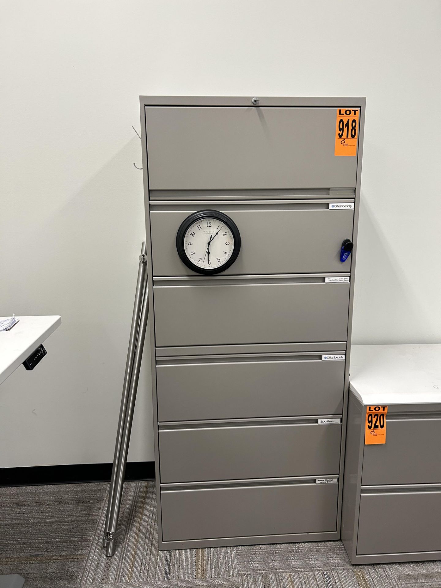 6-Level horizontal filing cabinet w/ key