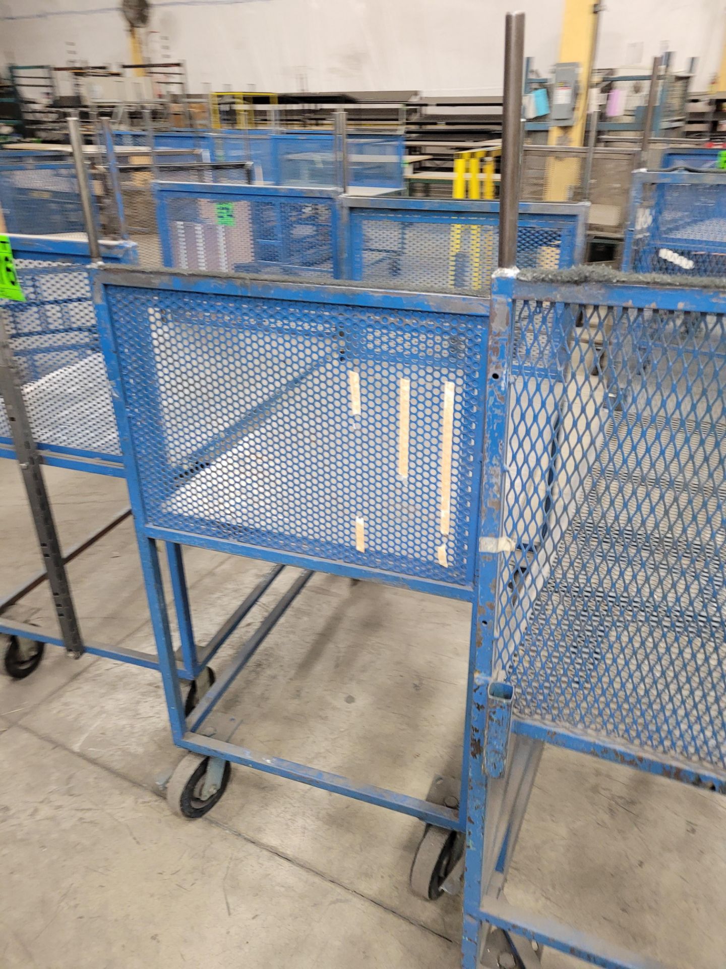 Lot of (3) steel-lattice carts w/handles, casters - Image 3 of 5