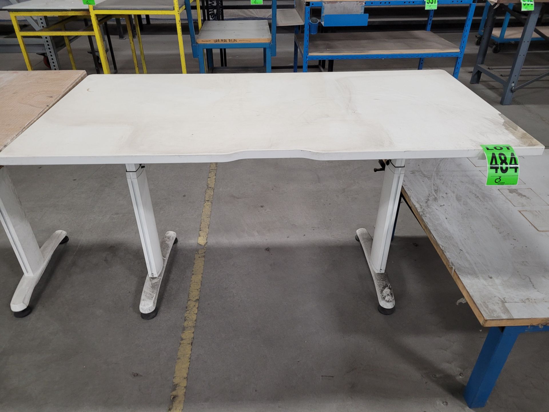 Composite top adjustable height table