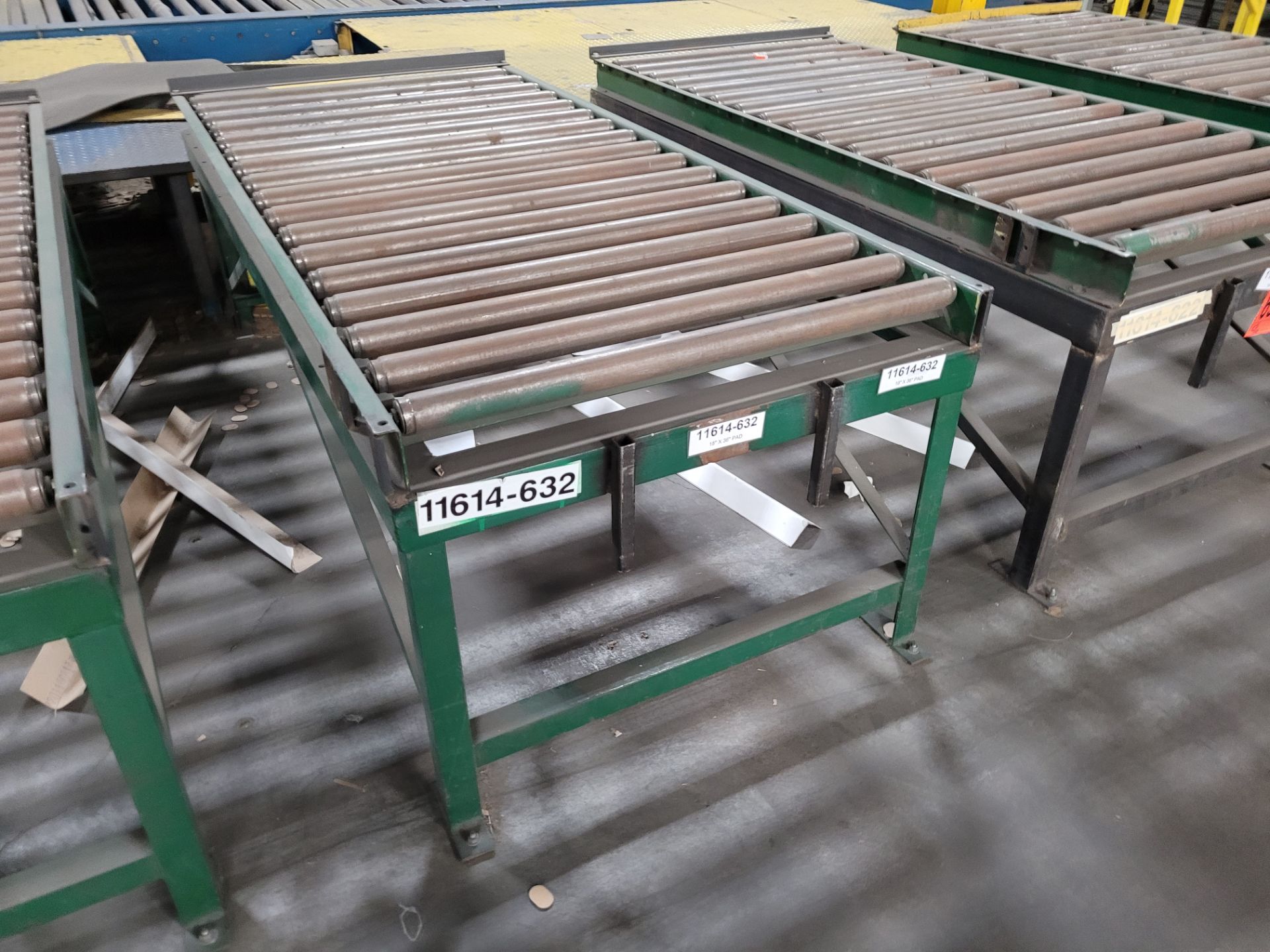 Lot of (3) manual roller conveyors - Image 2 of 3