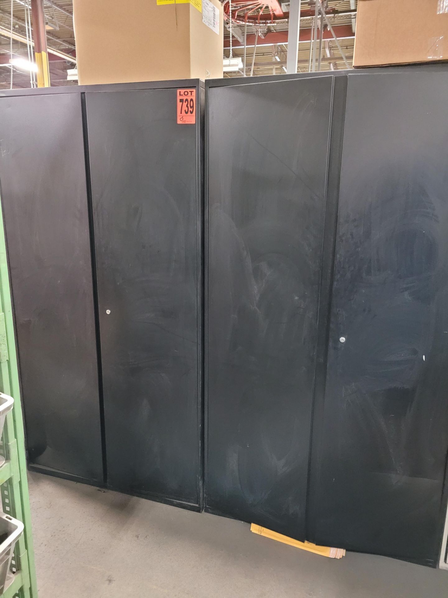 Lot of (2) 2-door, 6-level steel storage cabinets and contents incl. (70) parts bins - Image 3 of 5