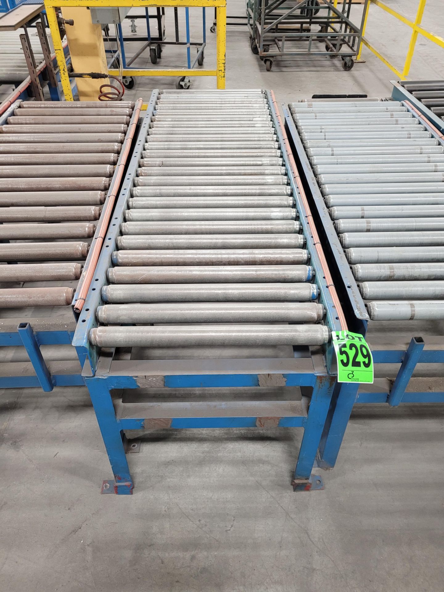 Lot of (4) manual roller conveyors - Image 3 of 5