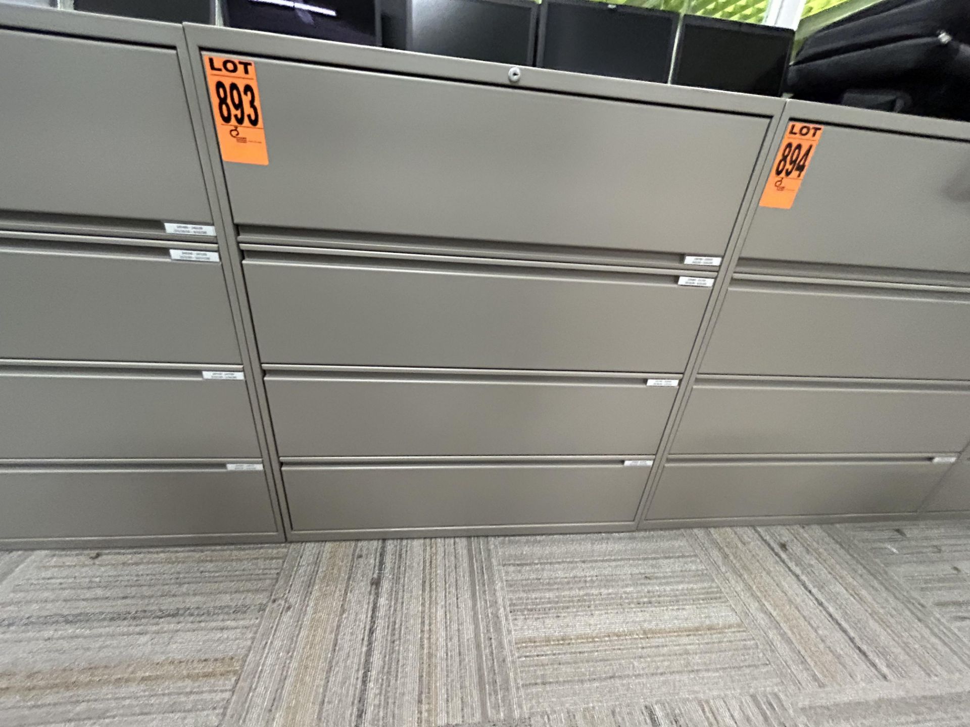 4-level horizontal steel filing cabinet