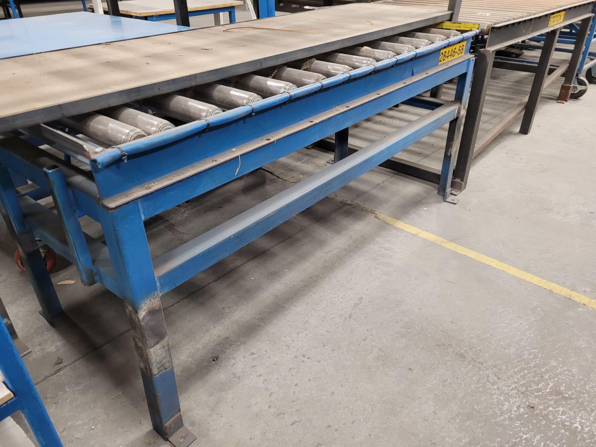 Lot of (3) manual roller conveyors - Image 3 of 4