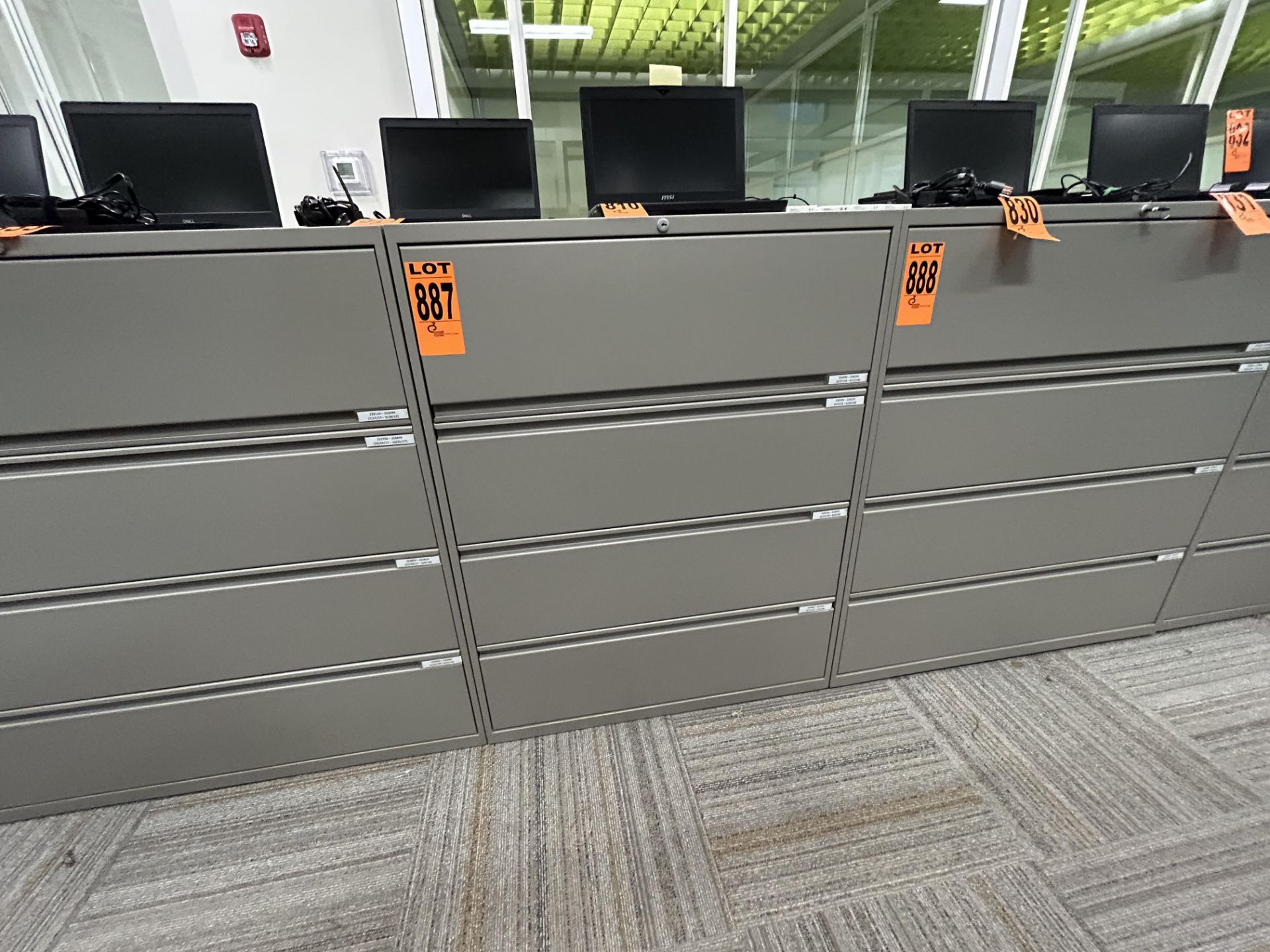 4-level horizontal steel filing cabinet - Image 2 of 2