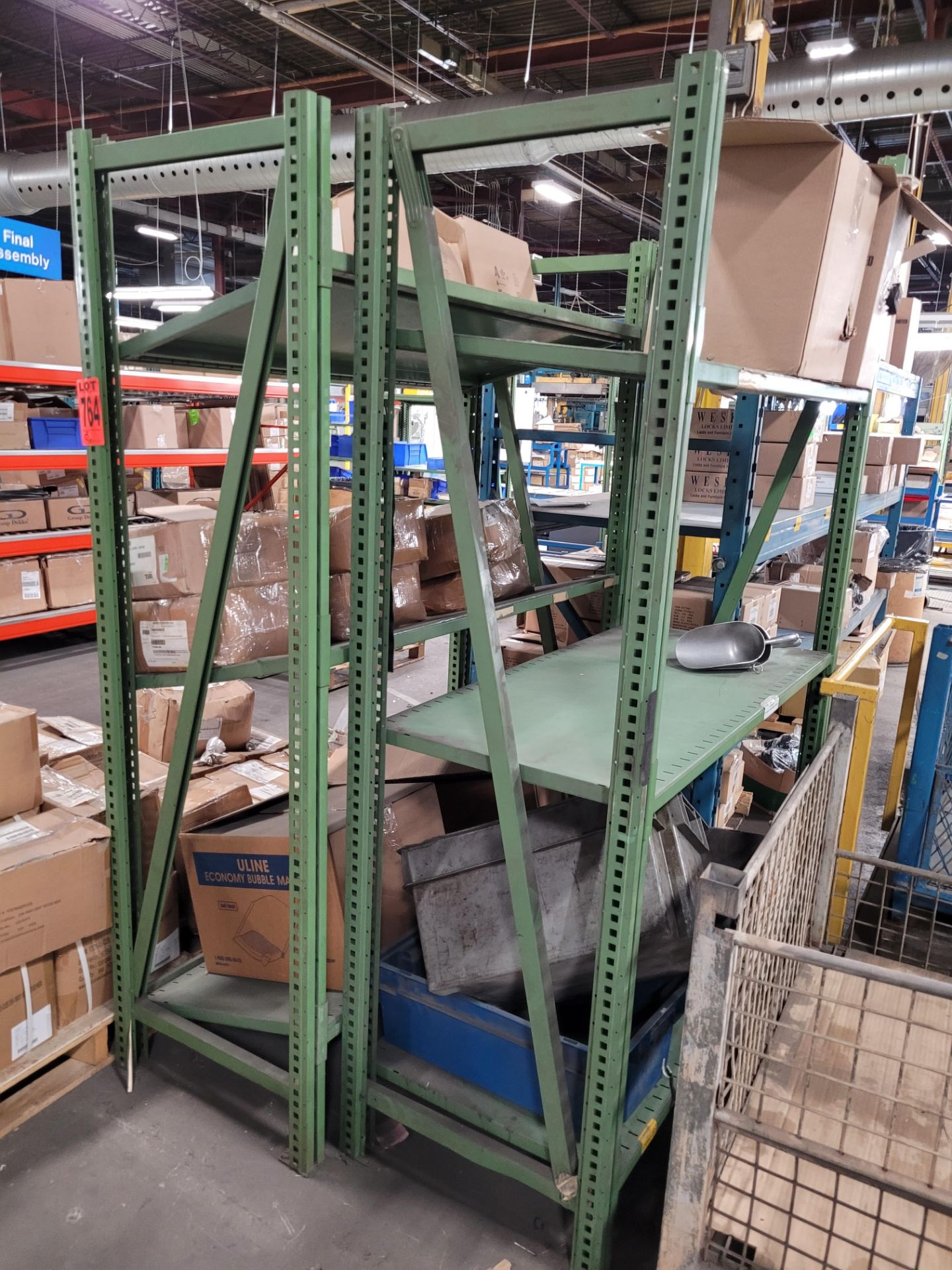 Lot of (2) steel shelving units, (6) shelves, (4) uprights - Image 2 of 2