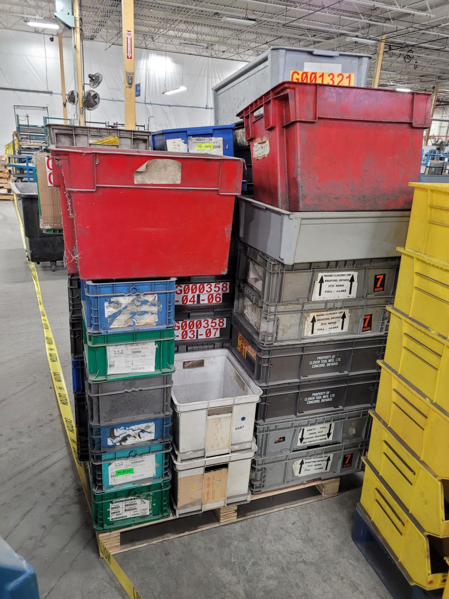 Lot of (48) assorted crates and totes, on pallet - Image 3 of 4