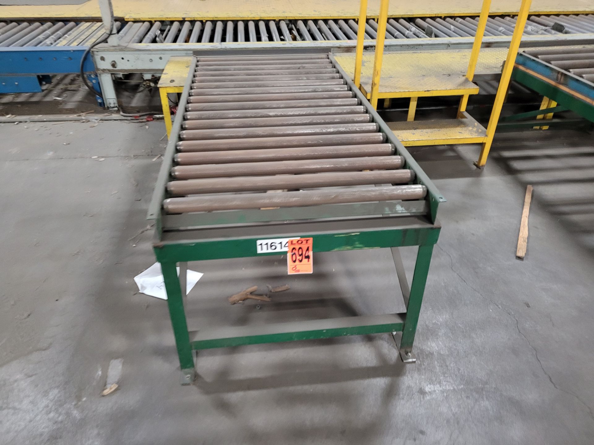 Lot of (3) manual roller conveyors - Image 2 of 4
