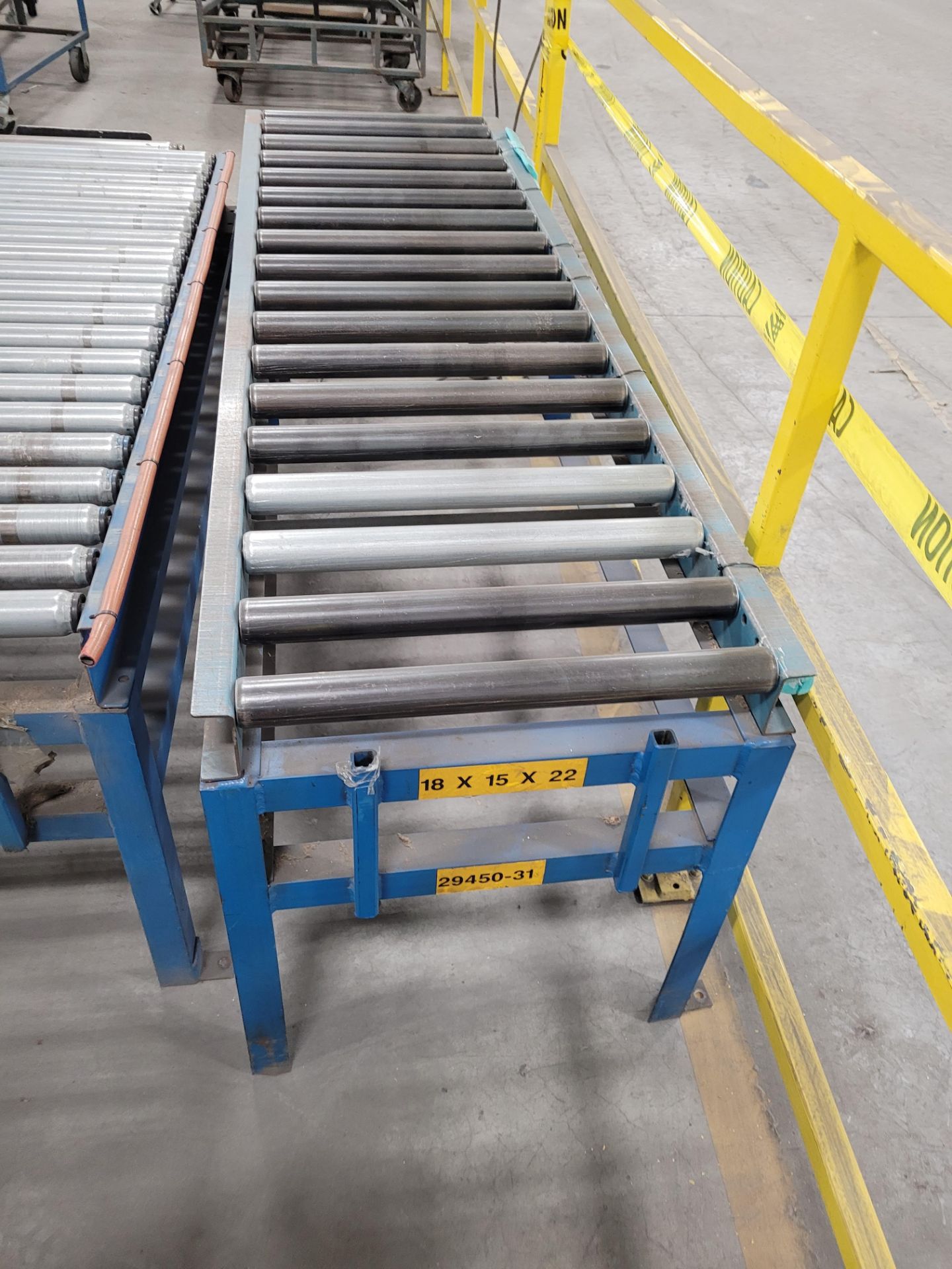 Lot of (4) manual roller conveyors - Image 5 of 5