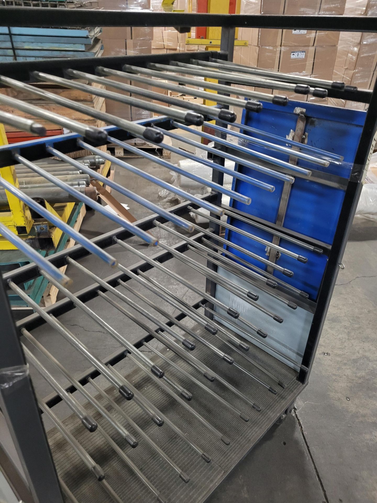 5-level mobile steel panel transfer cart, w/ 9 slots per side - Image 3 of 3