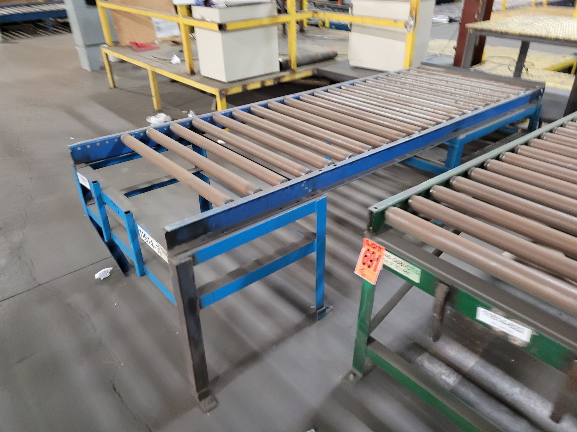 Lot of (3) manual roller conveyors - Image 2 of 2