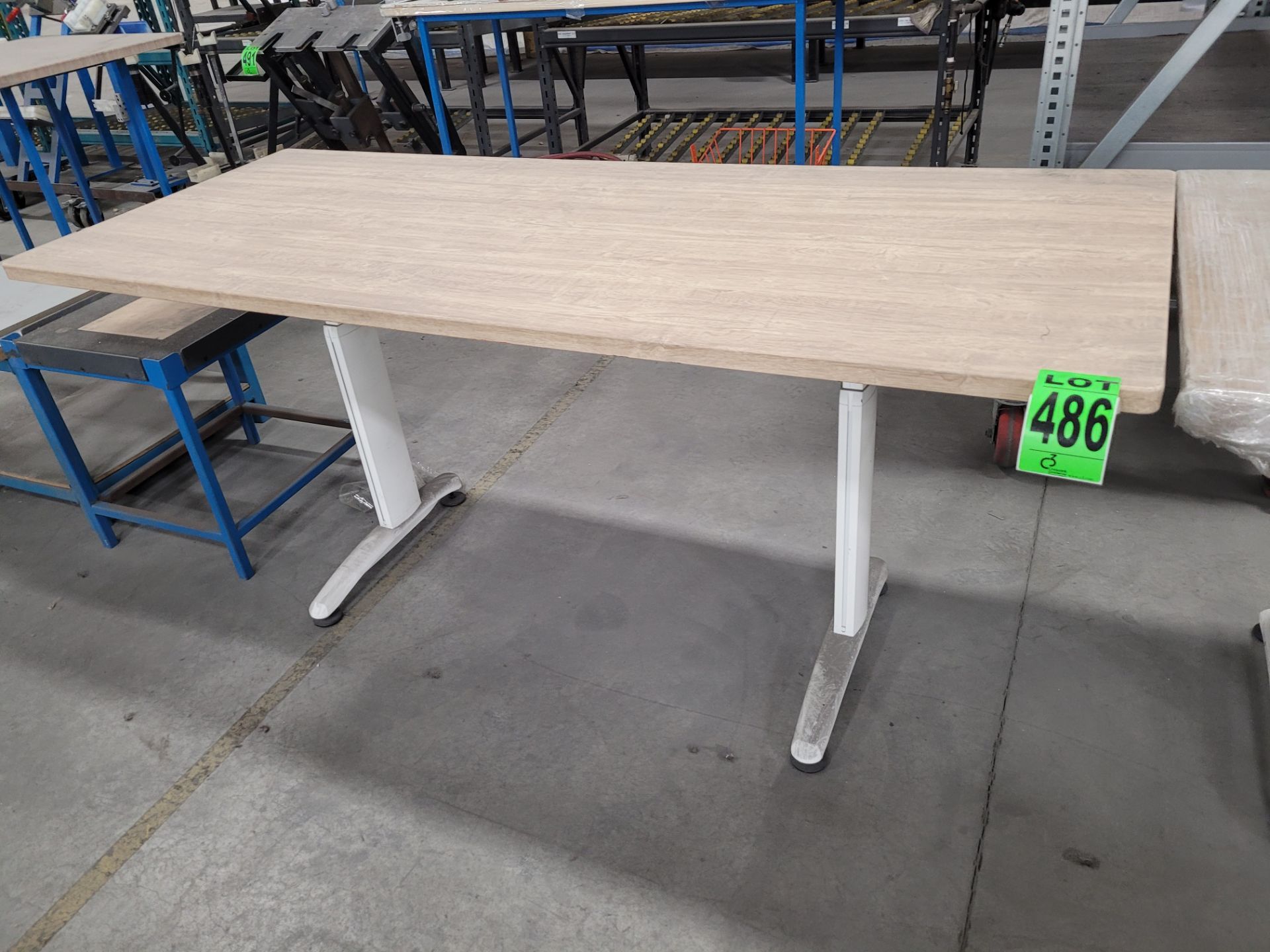 Composite top adjustable height table