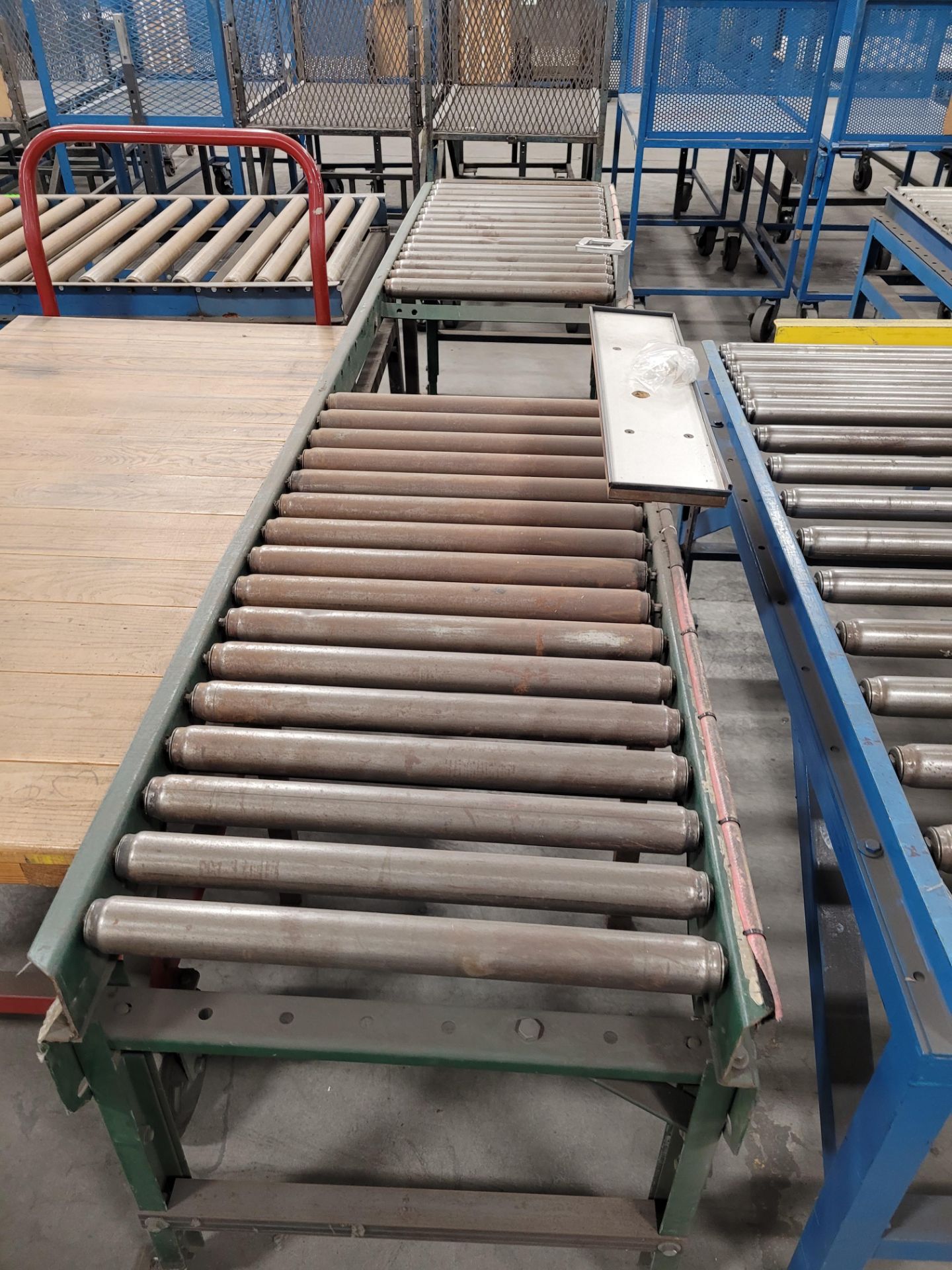 Lot of (3) manual roller conveyors - Image 4 of 4