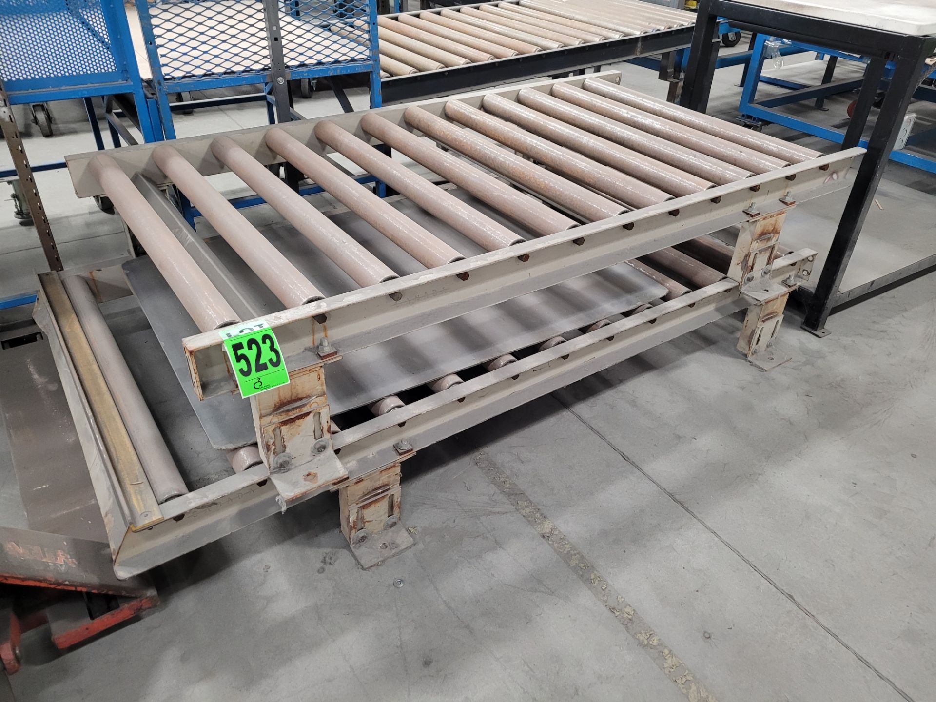 Lot of (2) manual roller conveyors