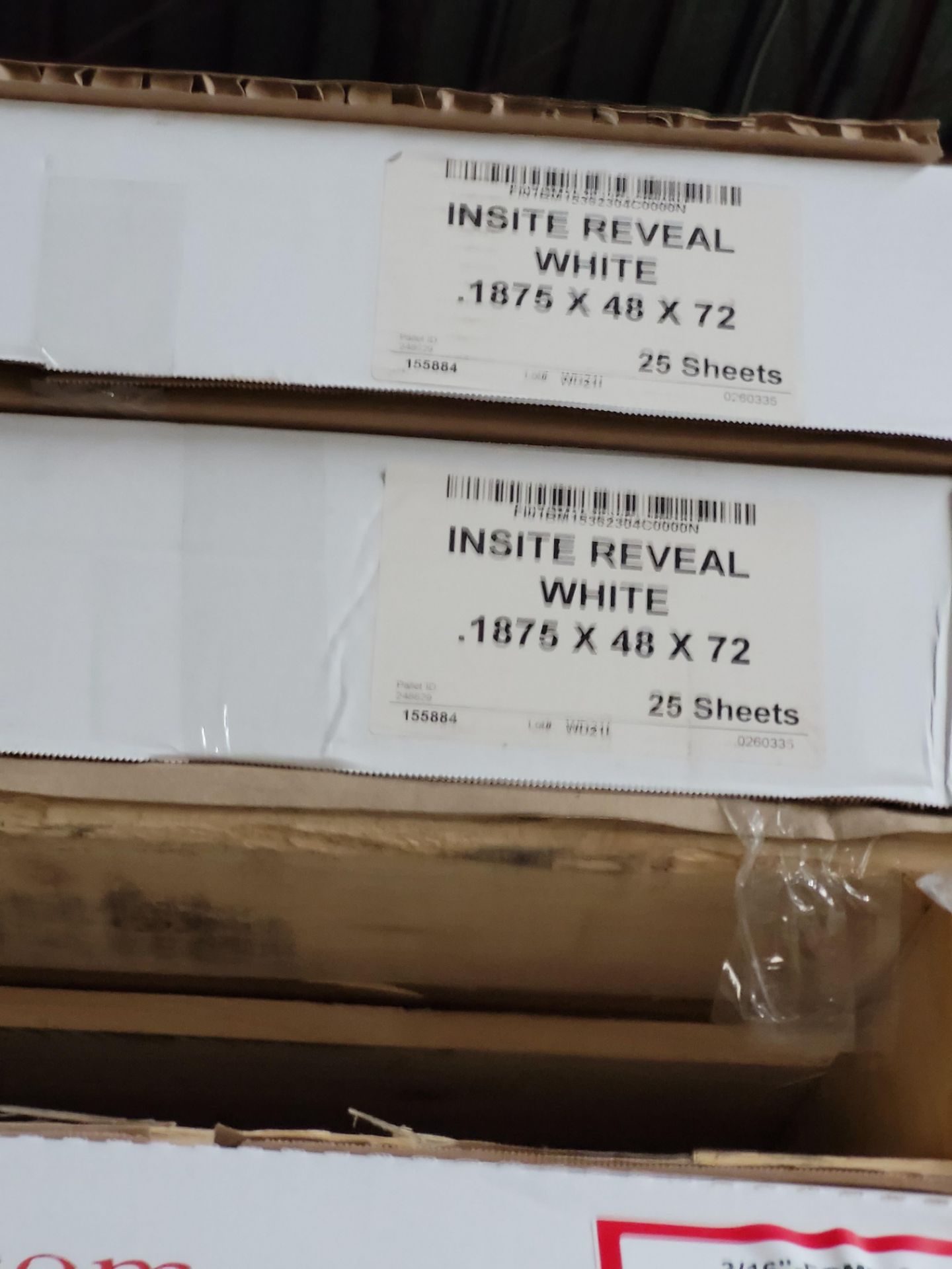 Lot of (2) cases of GILMAN BROS ' Insite Reveal White 1875x48x72', 25/ct sheets, (2) cases of GD-USA - Image 2 of 2