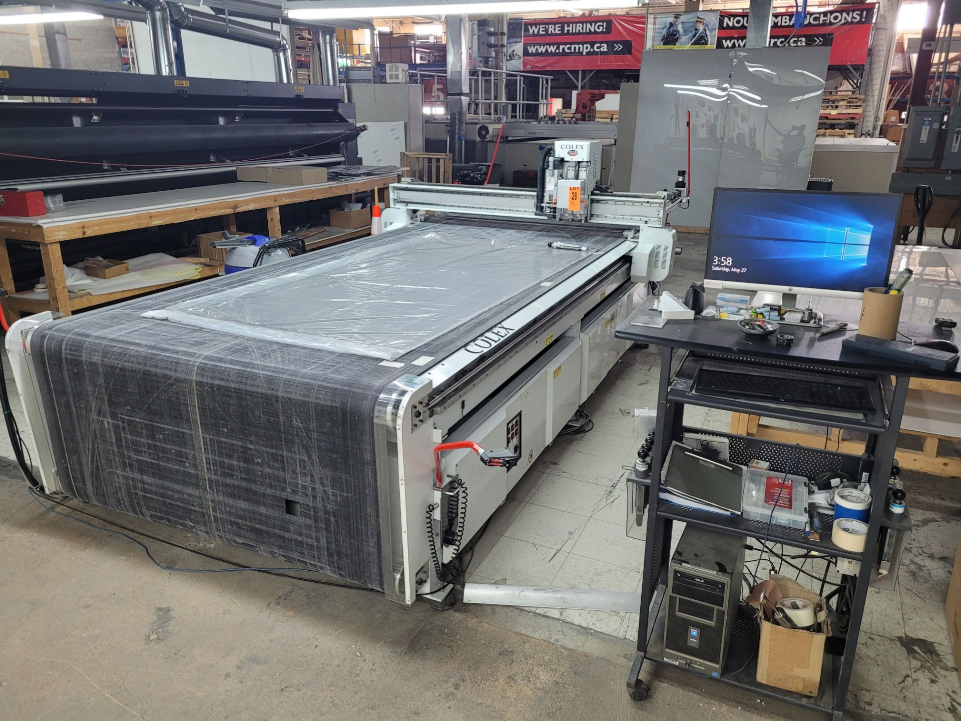 2017 COLEX SHARPCUT Flatbed CNC Router mod. FBCC 5x10, w/ (6) knives, PC hardware and any installed