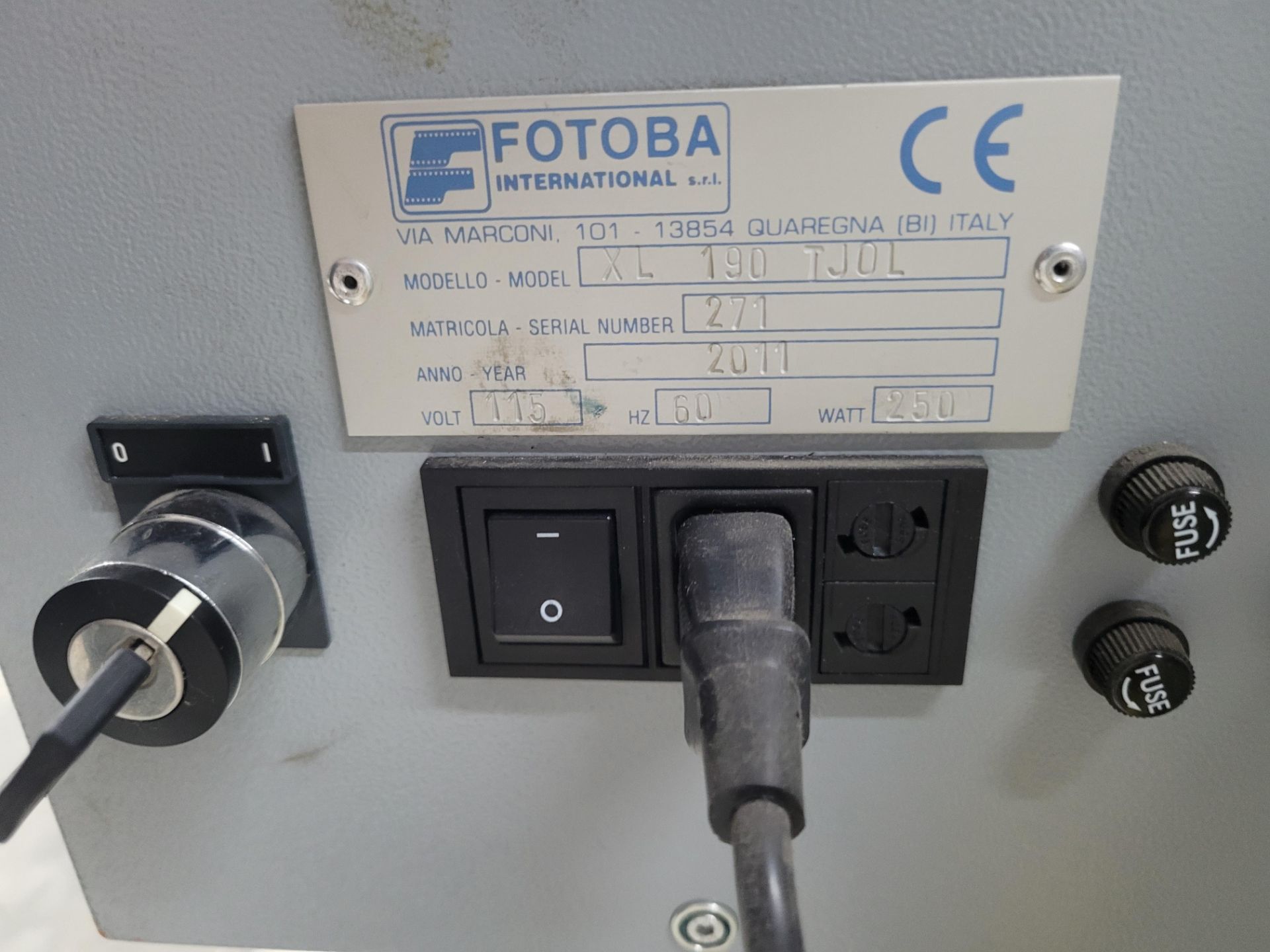 2011 FOTOBA mod. XL-190-TJ0L, ser. 271, 115V, 60Hz, 250W - Image 3 of 11