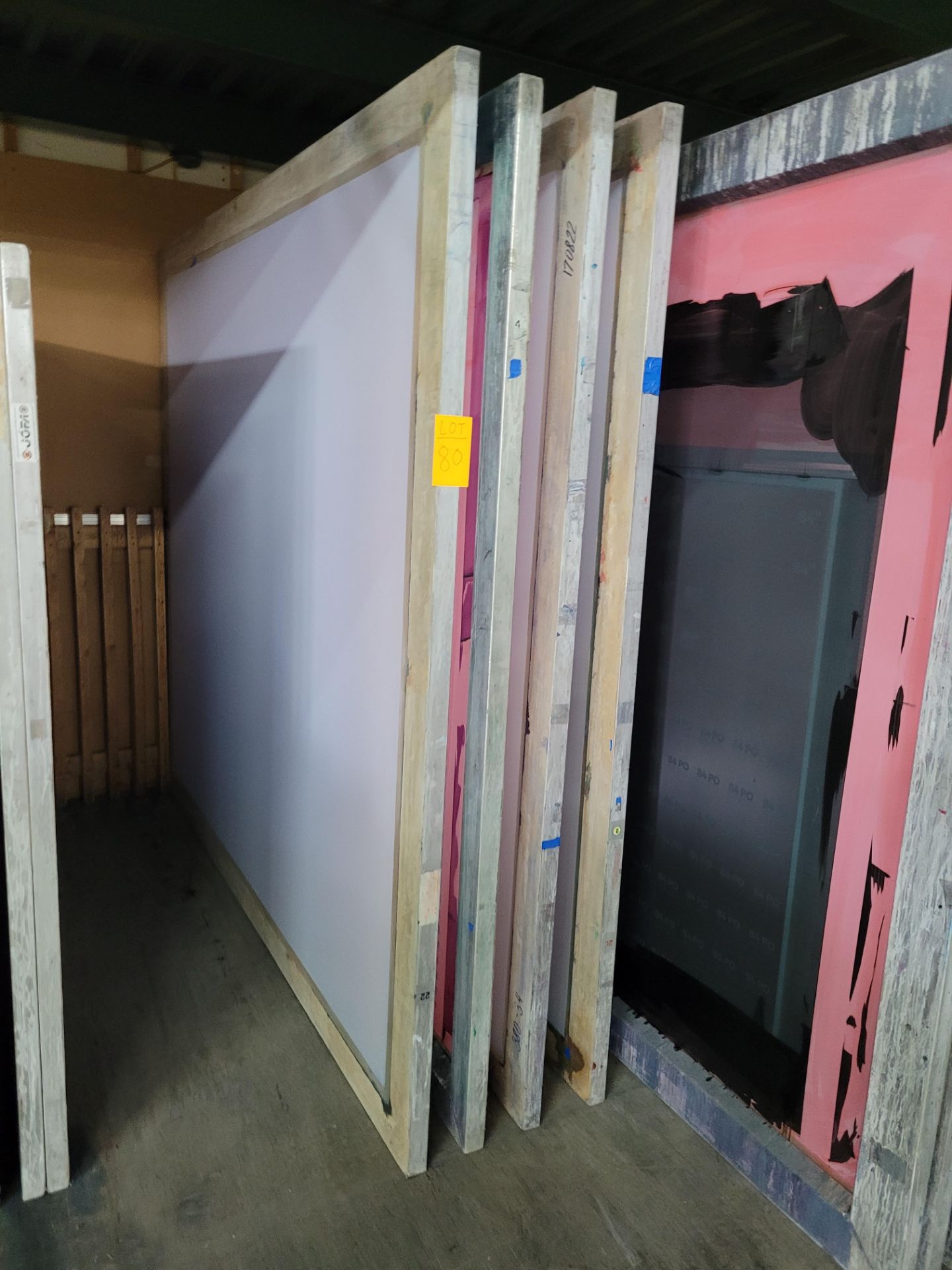 Lot of (4) 100" x 87" h Aluminum Printing Frames