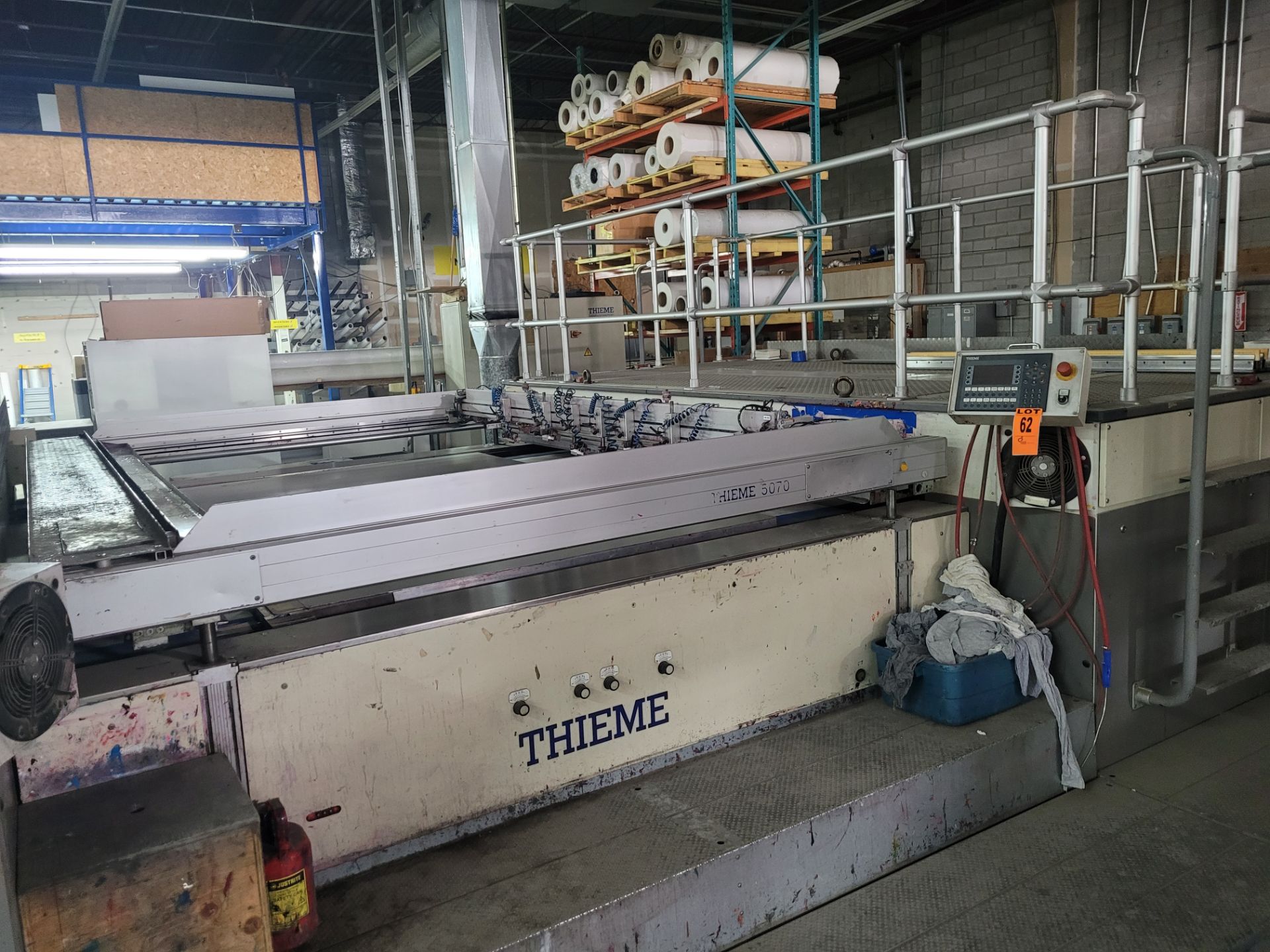 Section of THIEME 5070 Line - Screen-Printing Units, UV Dryer, Controls, Power Units, Platform - Image 2 of 15