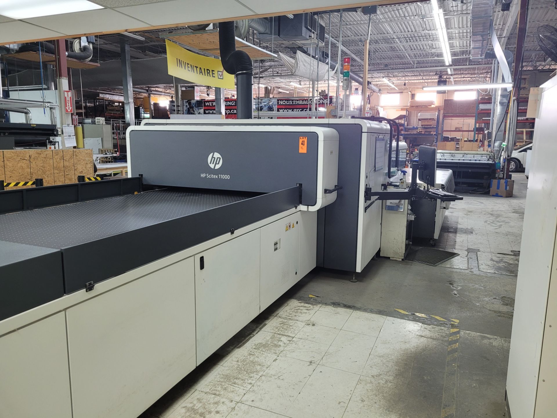 2017 HP SCITEX mod. 11000 FLATBED PRINTER (2017) w/ Equipment & Accessories, ser. IL4700G253