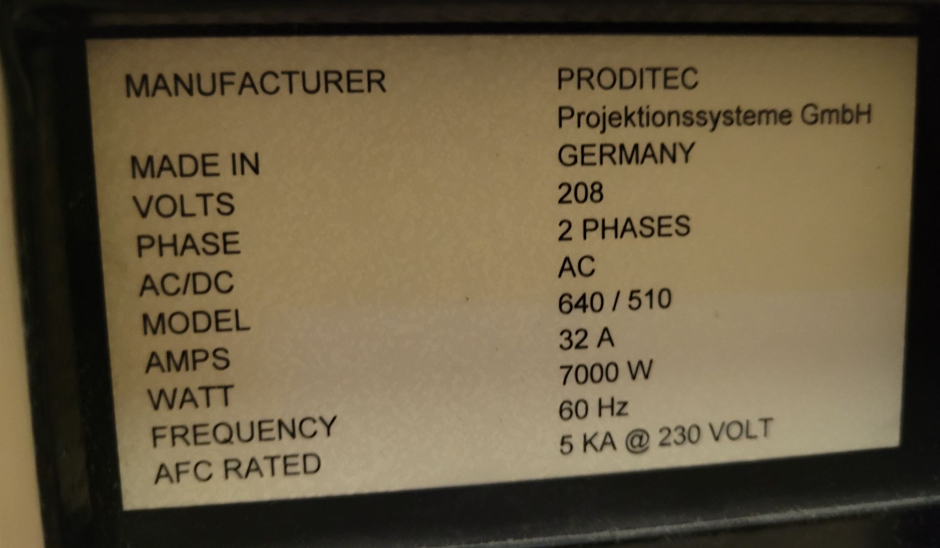 PRODITEC mod. 640/150 Direct Camera Projection Screen Exposure System w/ Automatic Screen Holding Sy - Image 20 of 29