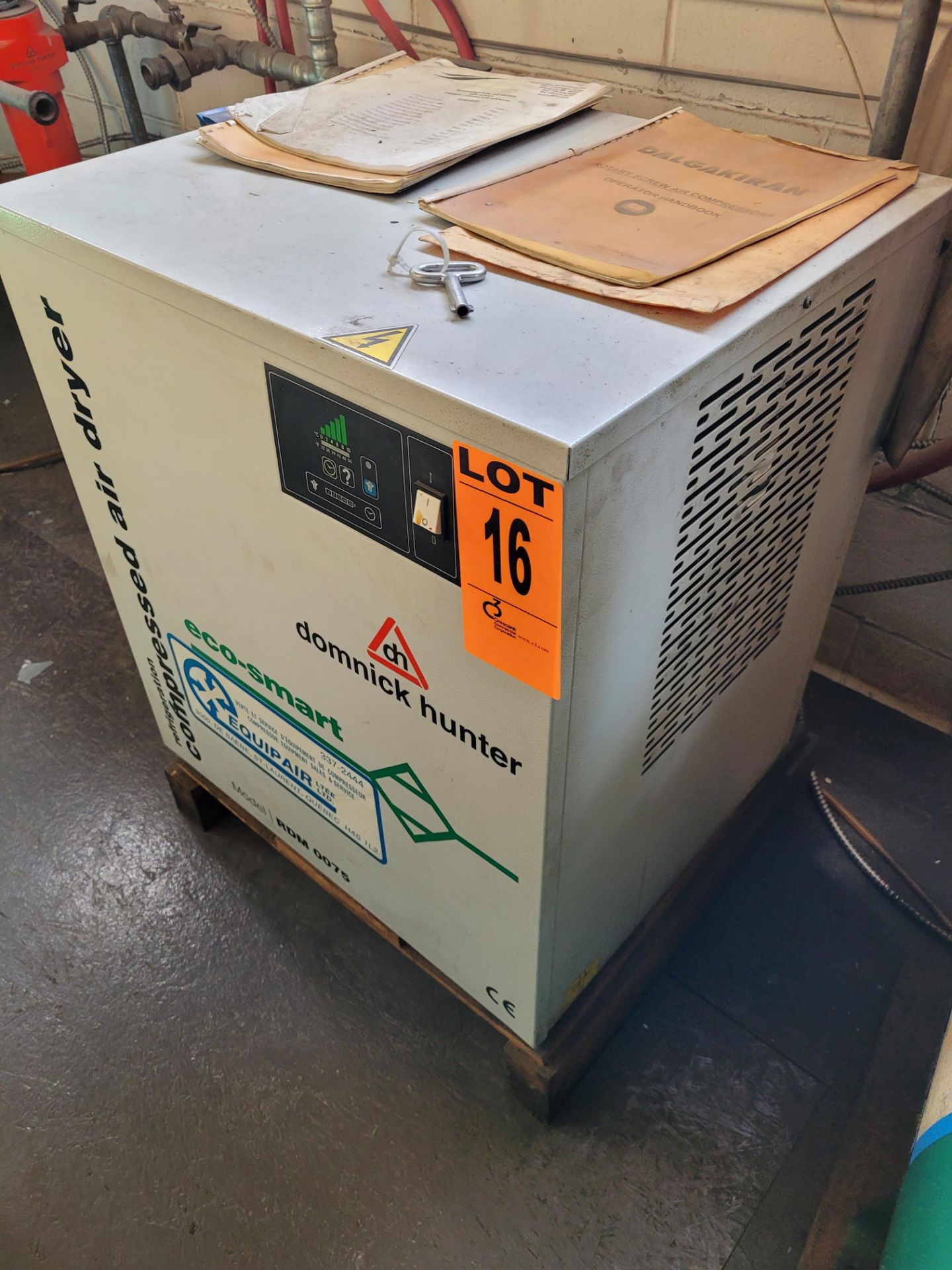 DOMINICH HUNTER Eco-Dyer Air Dryer mod. RDM-0075, type 0075, ser. 110709213, 115V, 1Ph, 60Hz, yr. 19