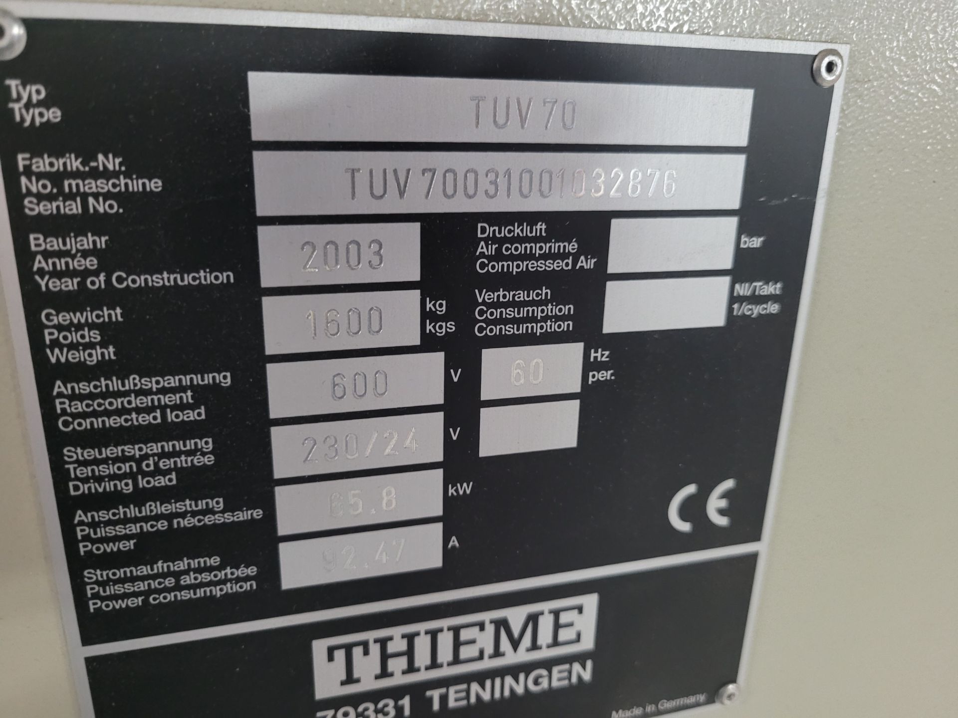 Section of THIEME 5070 Line - Included components pictured - Screen-Printing Units, UV Dryer, Digita - Image 4 of 10